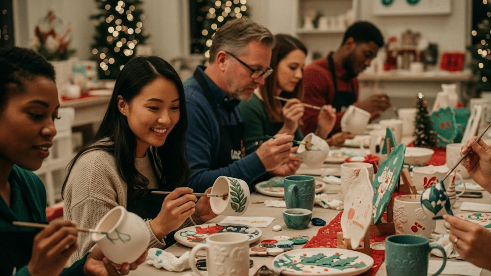 Christmas Pottery Painting