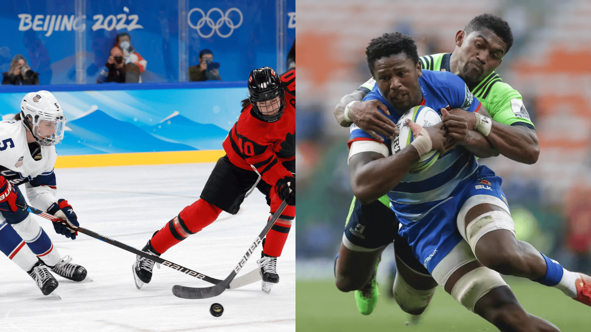 Ice Hockey and Rugby
