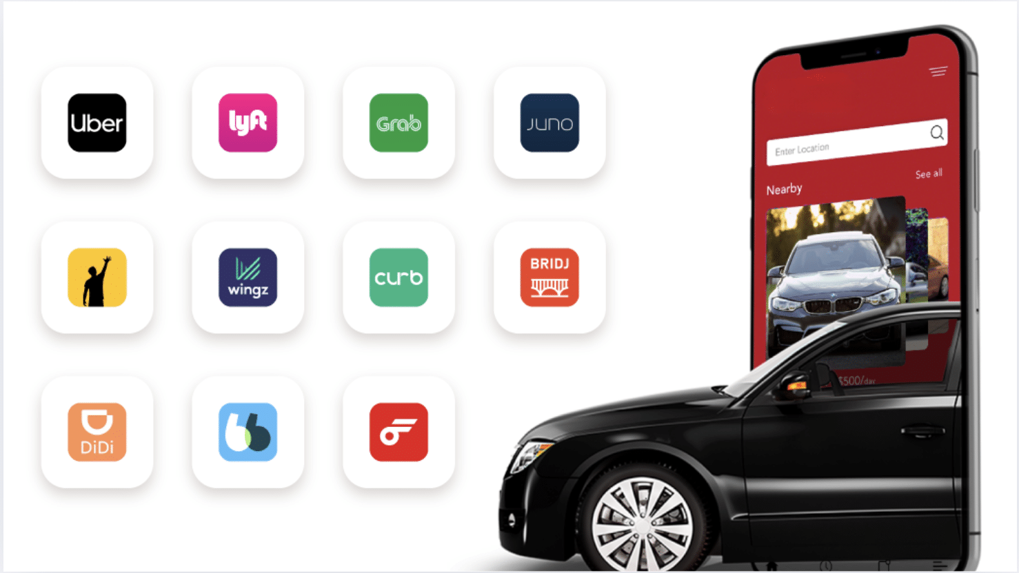 Major Ride-Sharing Apps Available