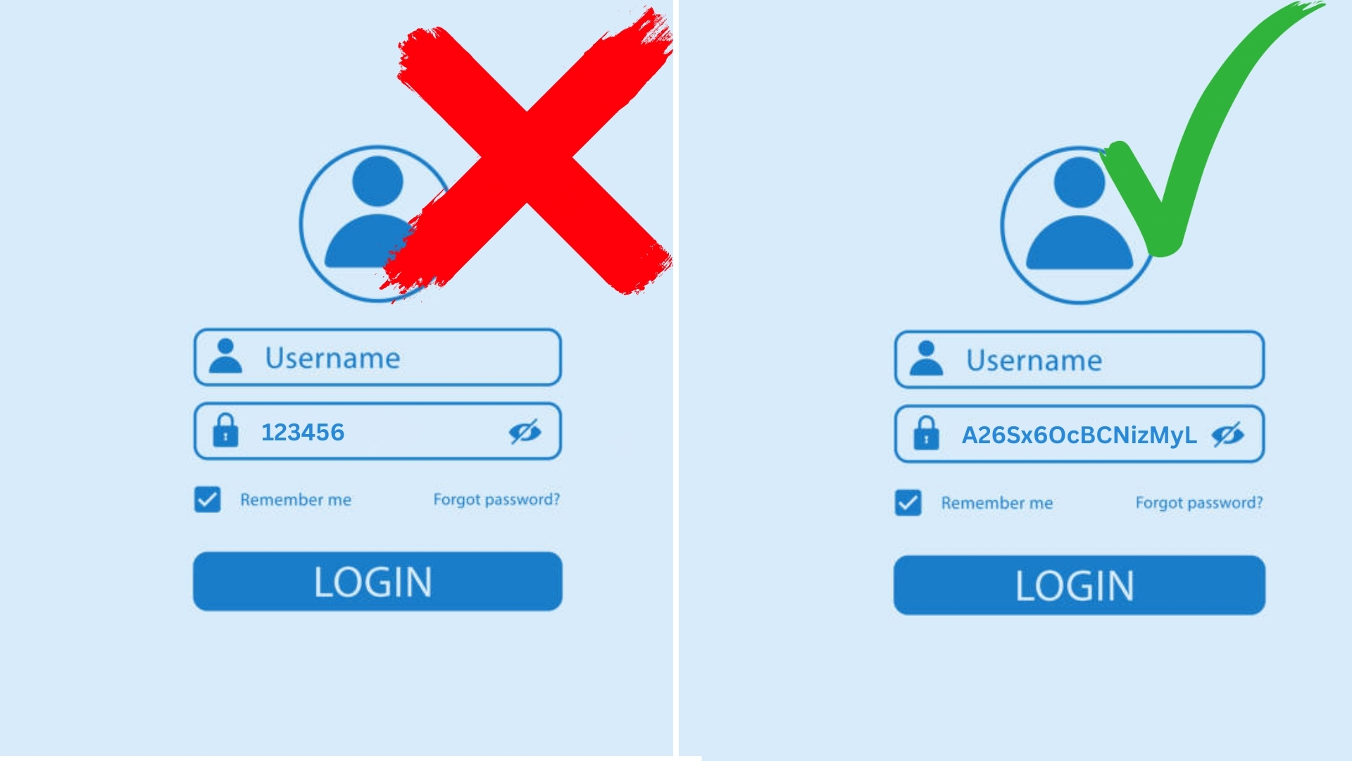 avoid common passwords