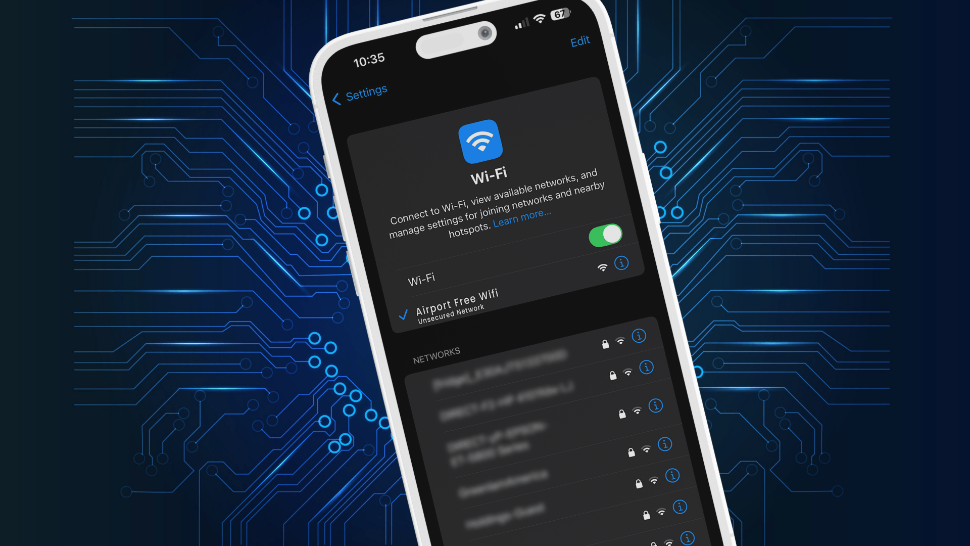 avoid unsecure public networks to protect your phone from hackers