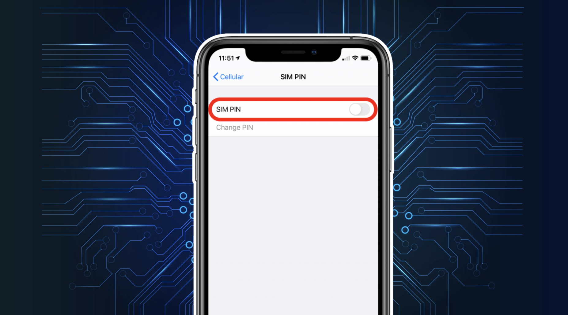 enable sim pin to protect your phone from hackers