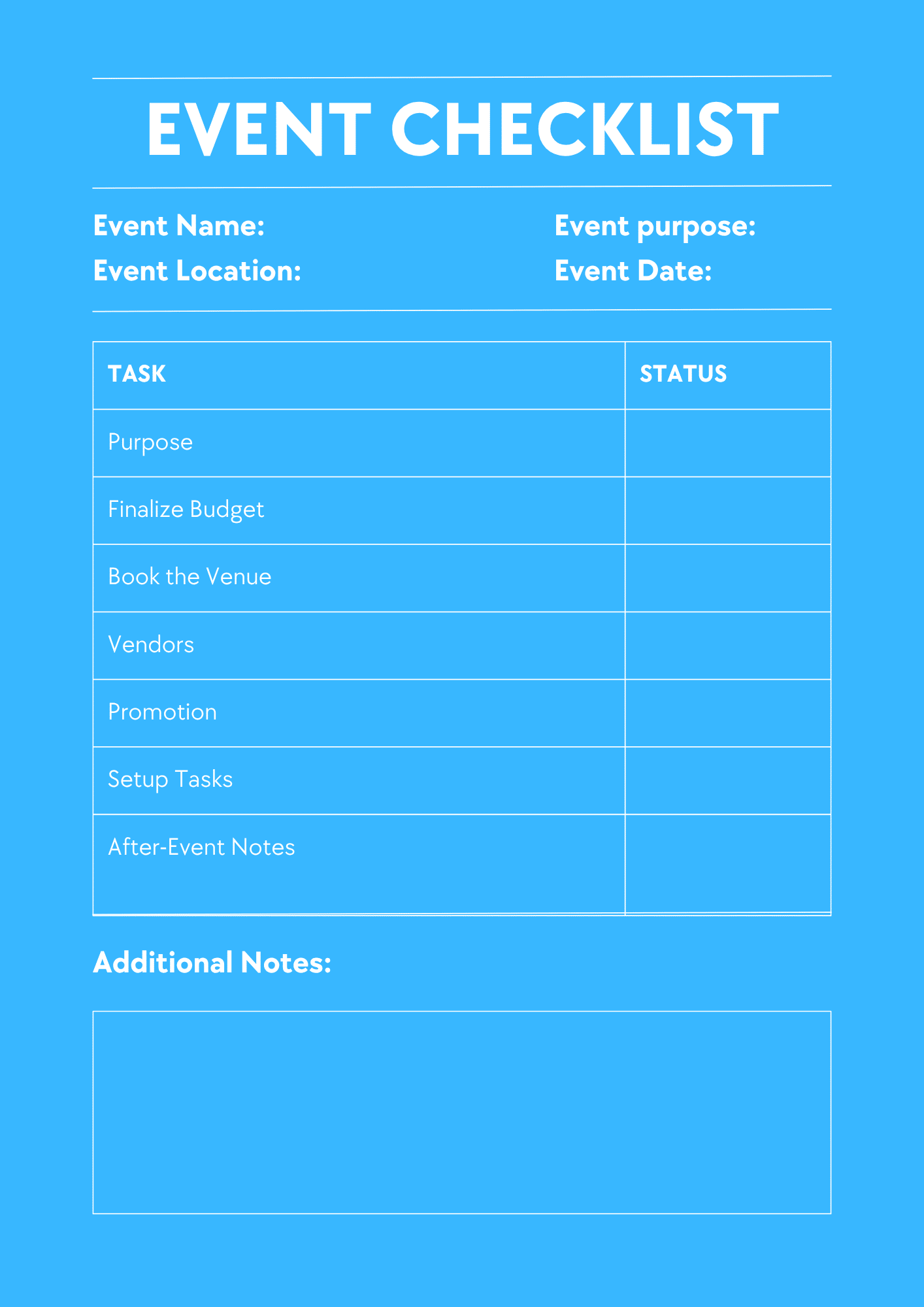 event-checklist-template