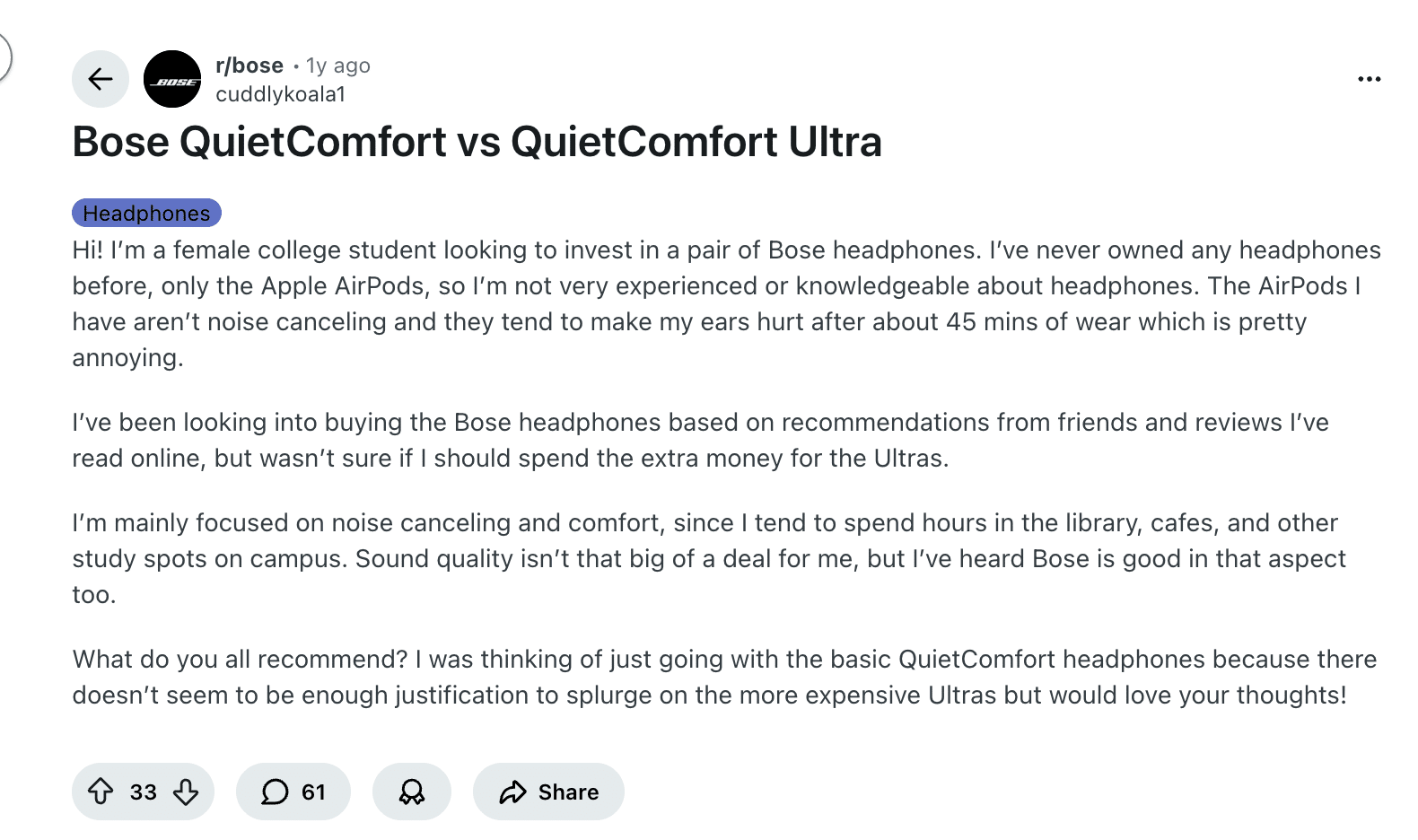 Real User Opinions and Experiences