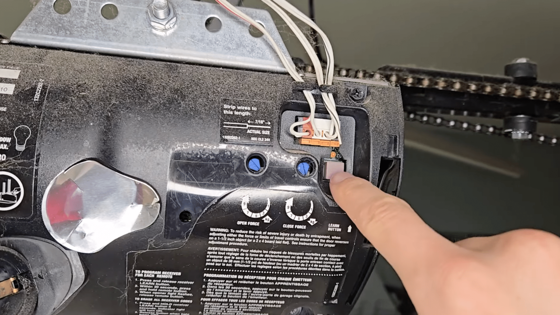 Step 7 Press the Learn Button on the Opener