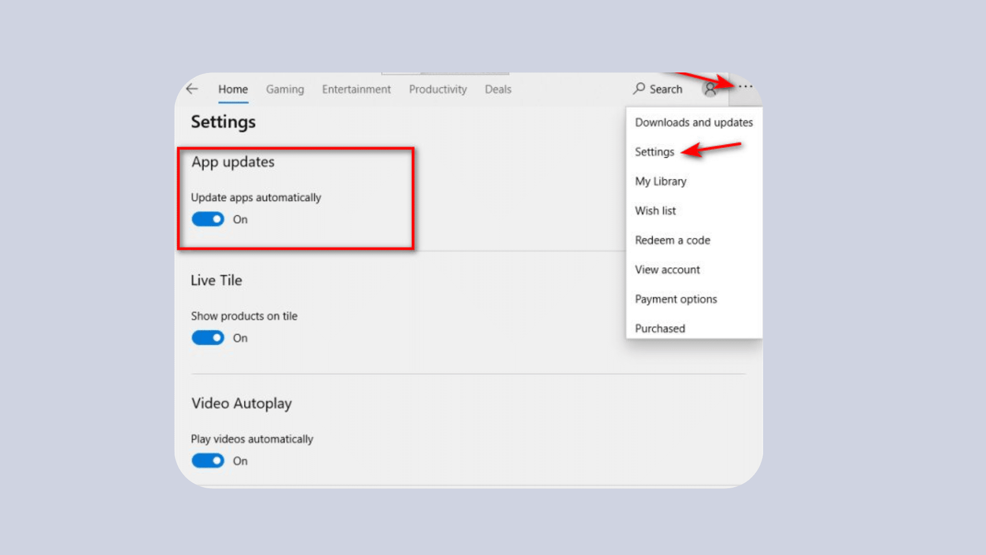 enable automatic updates