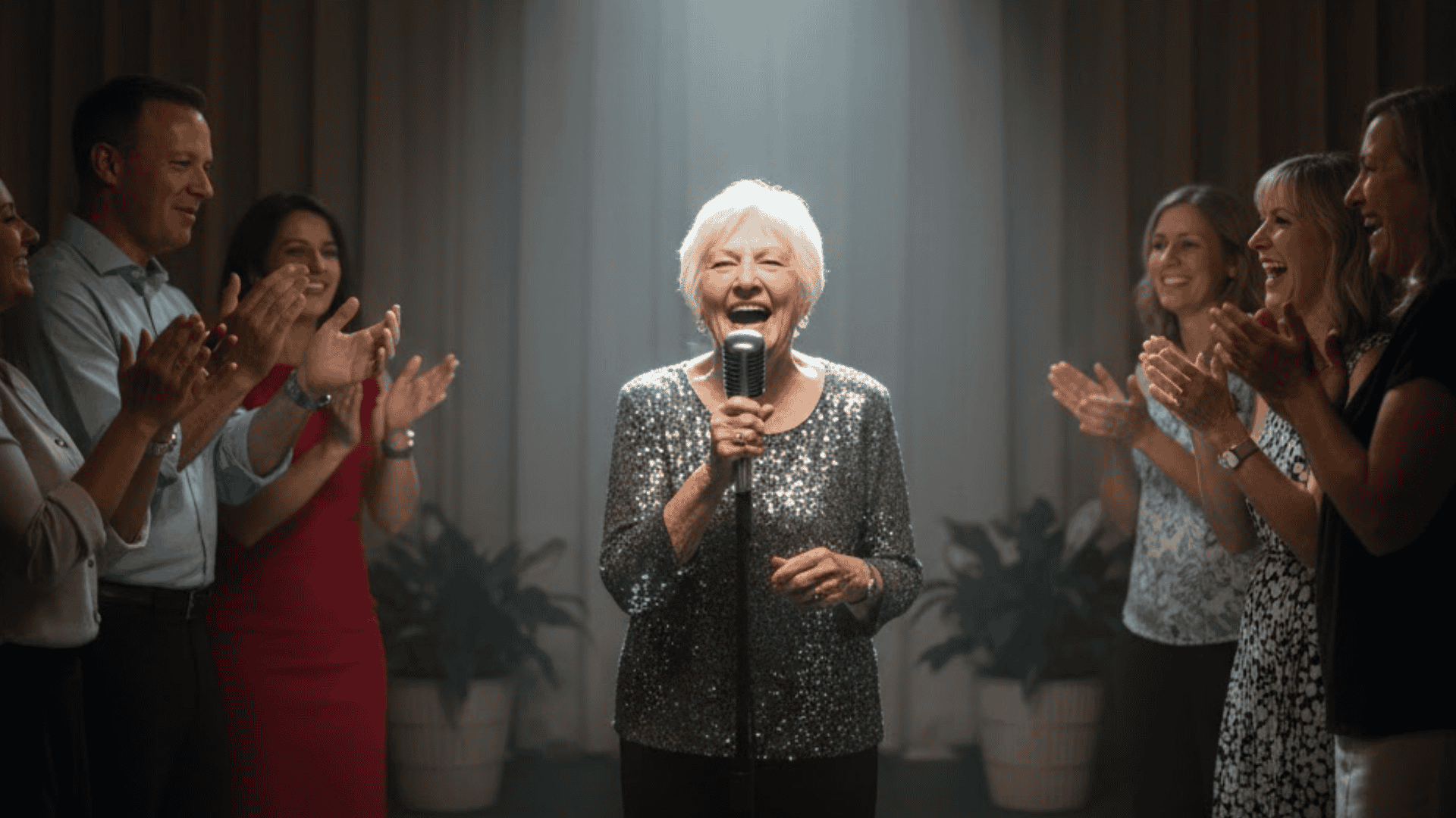 talent show featuring retiree and guests