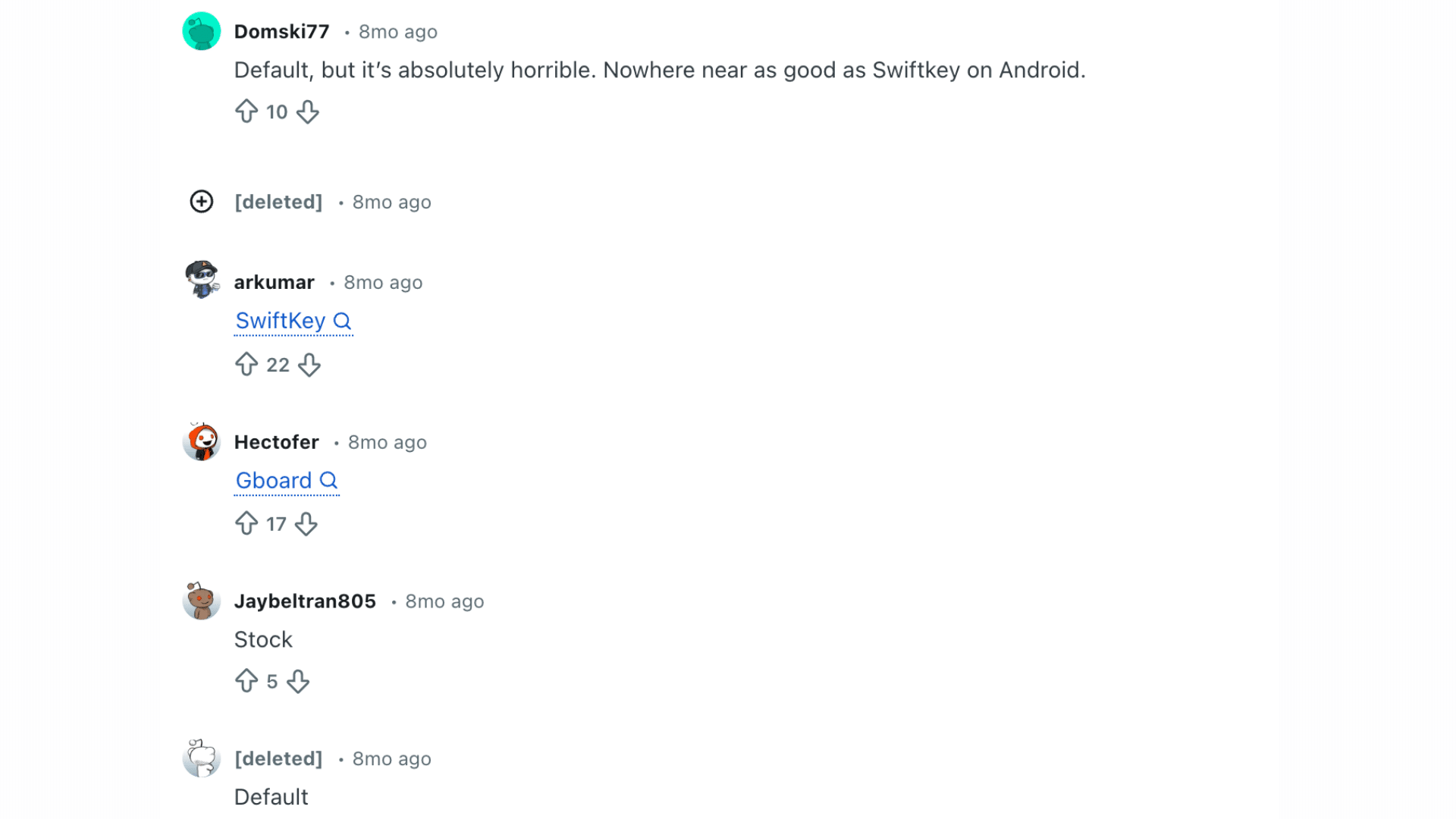 what reddit an forums recommend