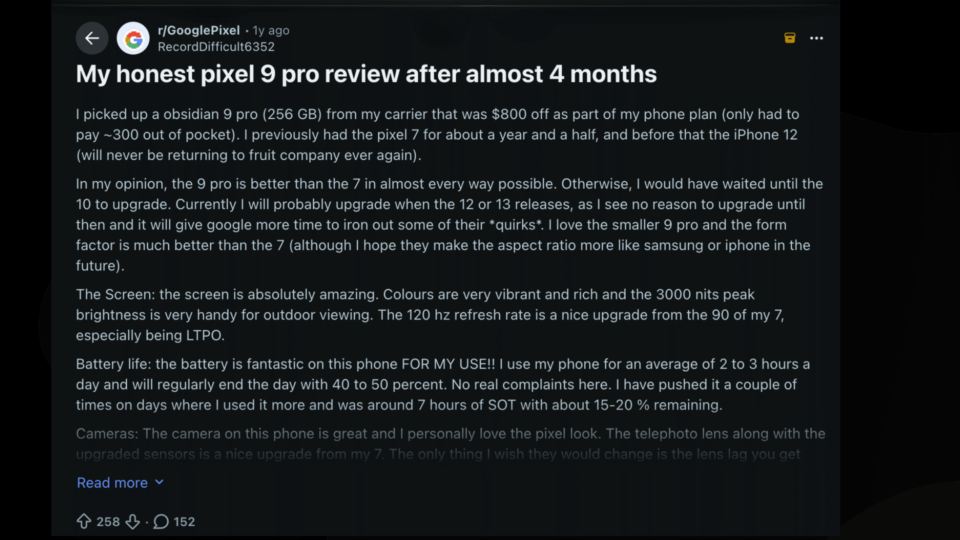 Google Pixel 9 Pro Reviews Long-Term Use