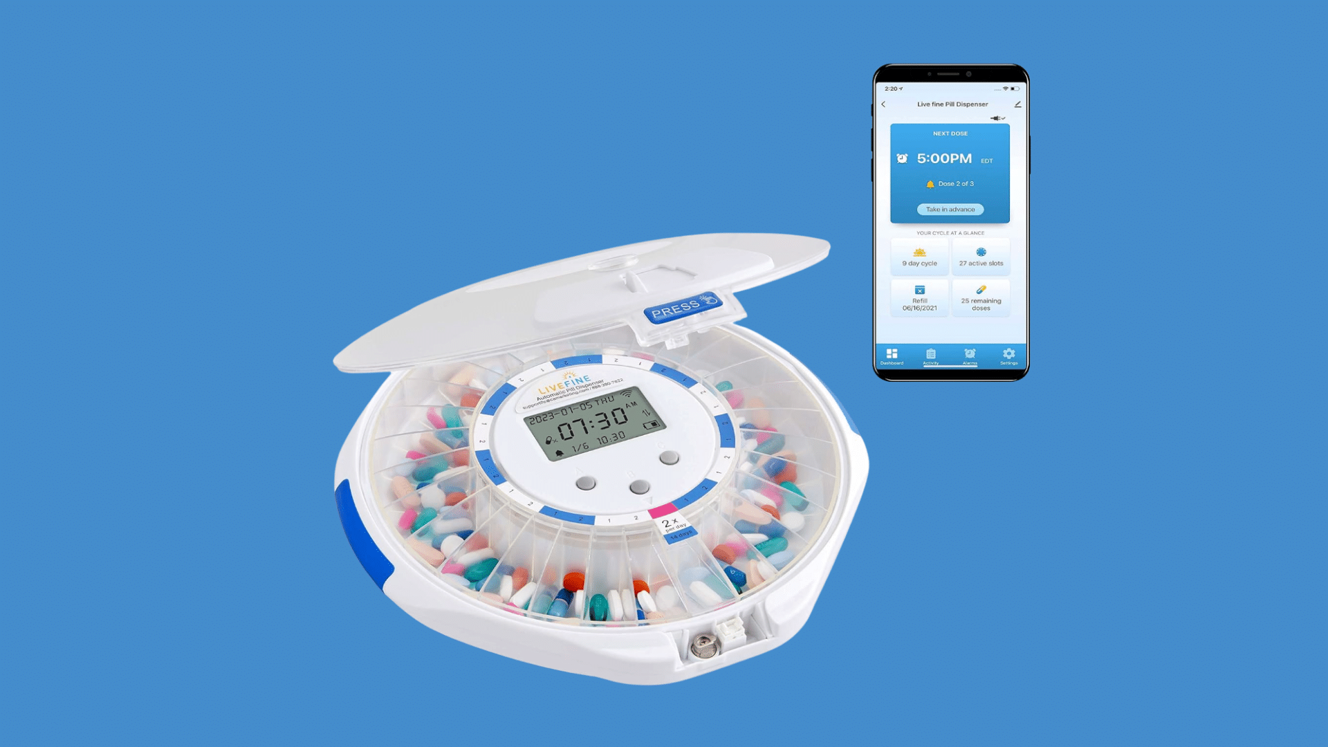 live fine automatic pill dispenser