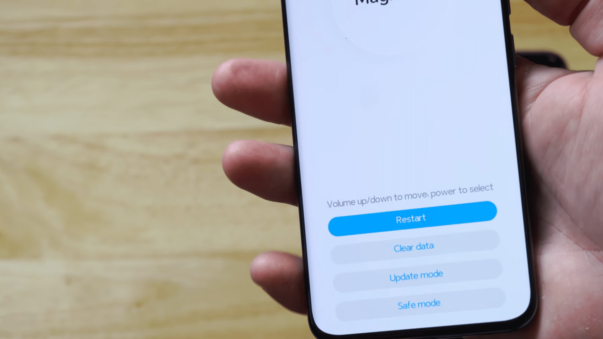 navigate recovery mode menu
