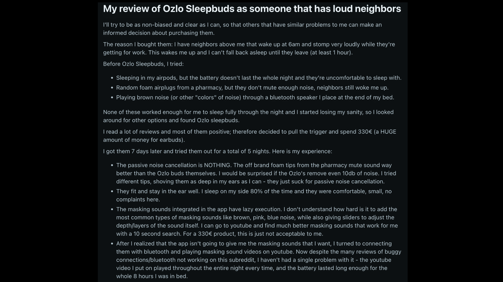 ozlo sleepbuds reviews
