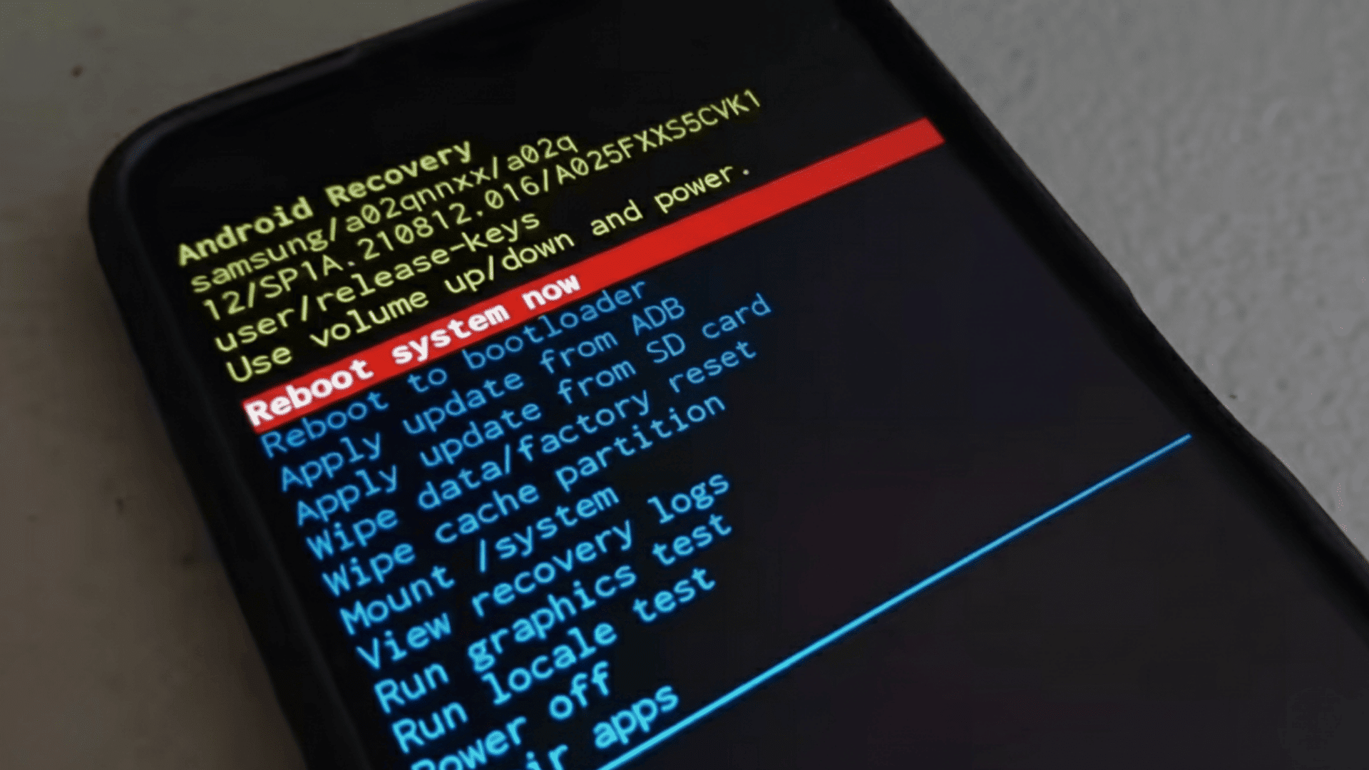 recovery mode factory reset