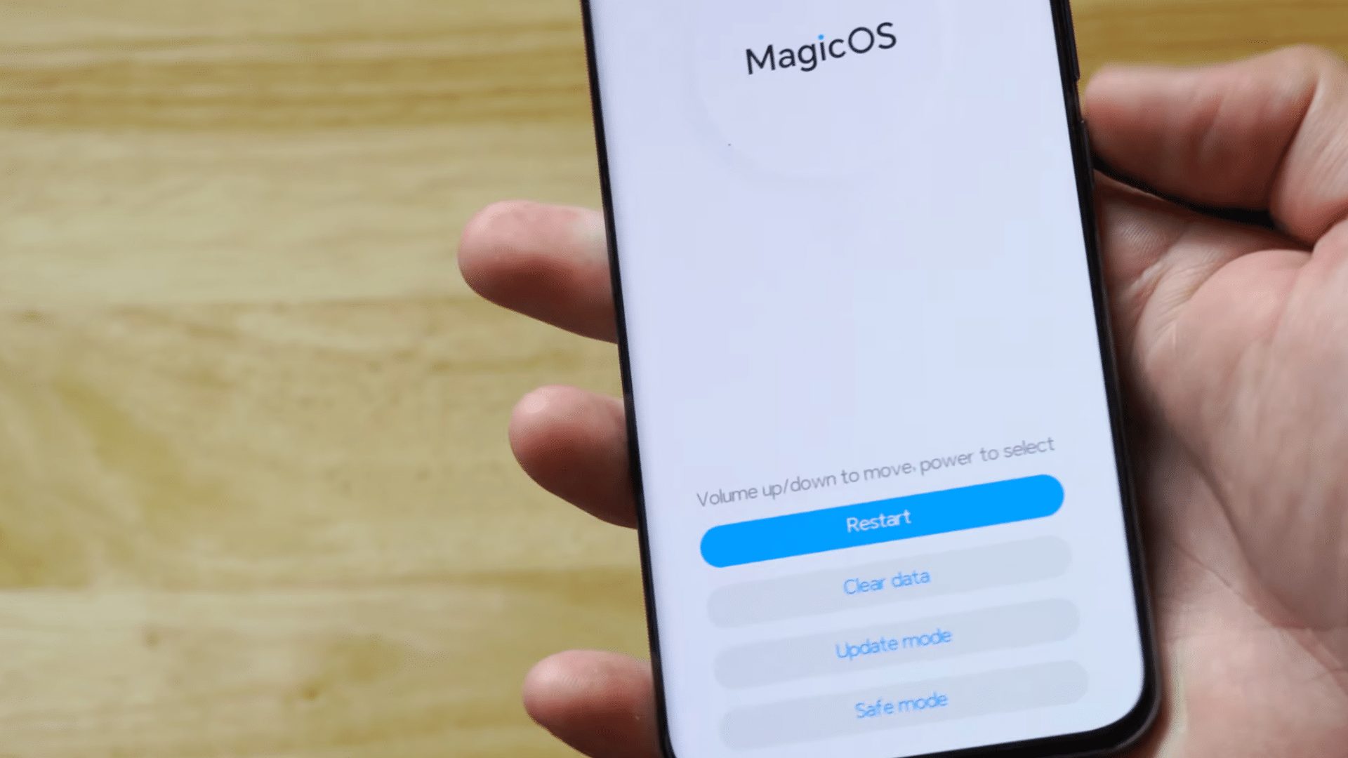 restart the phone after reset