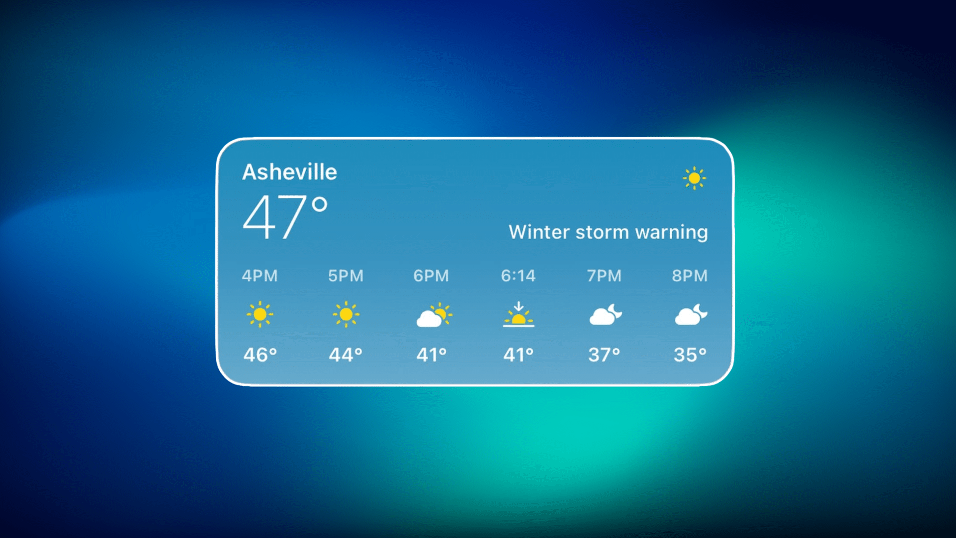 Apple Weather Widgets