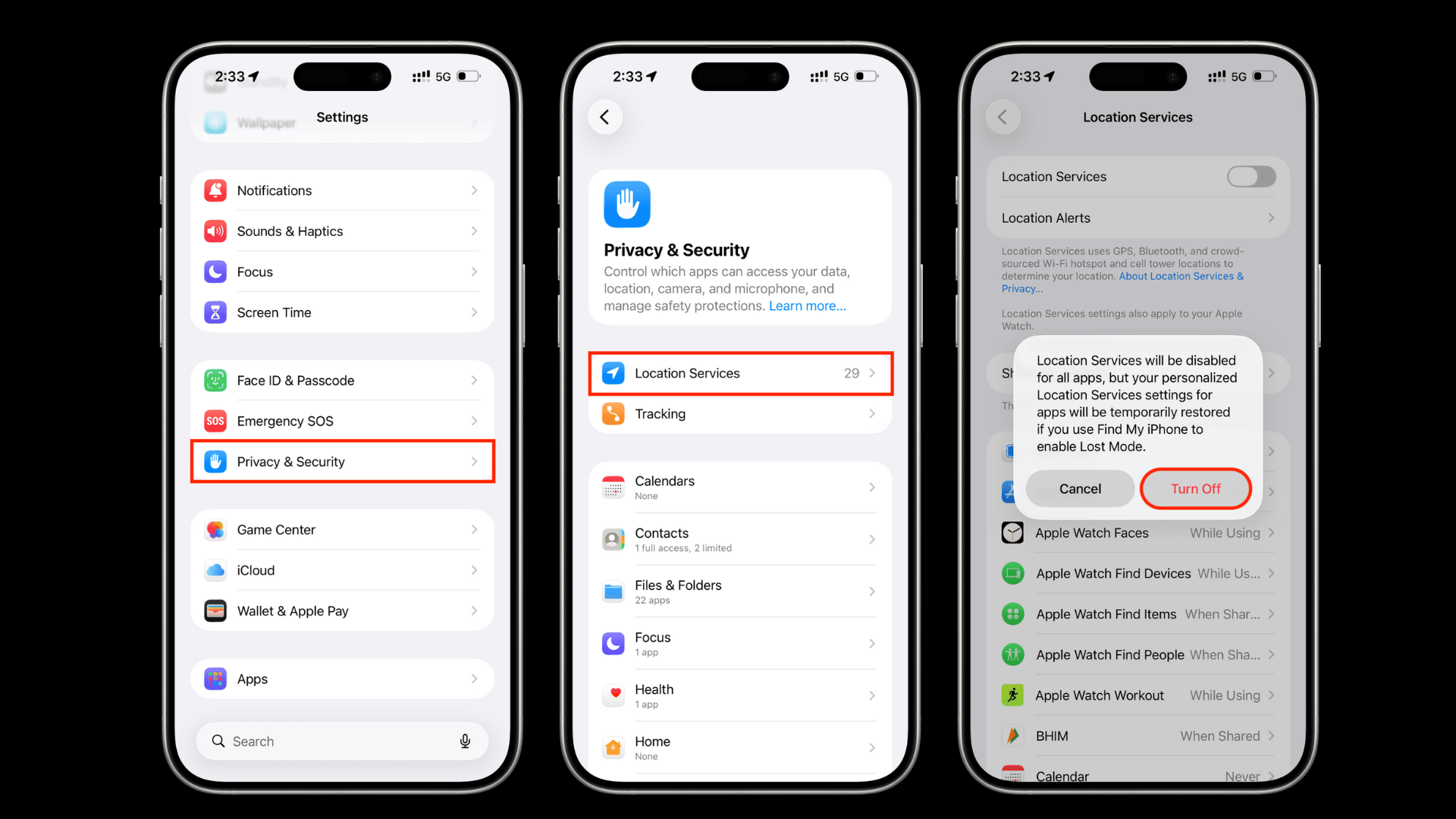 Turn Off Location for Specific Apps