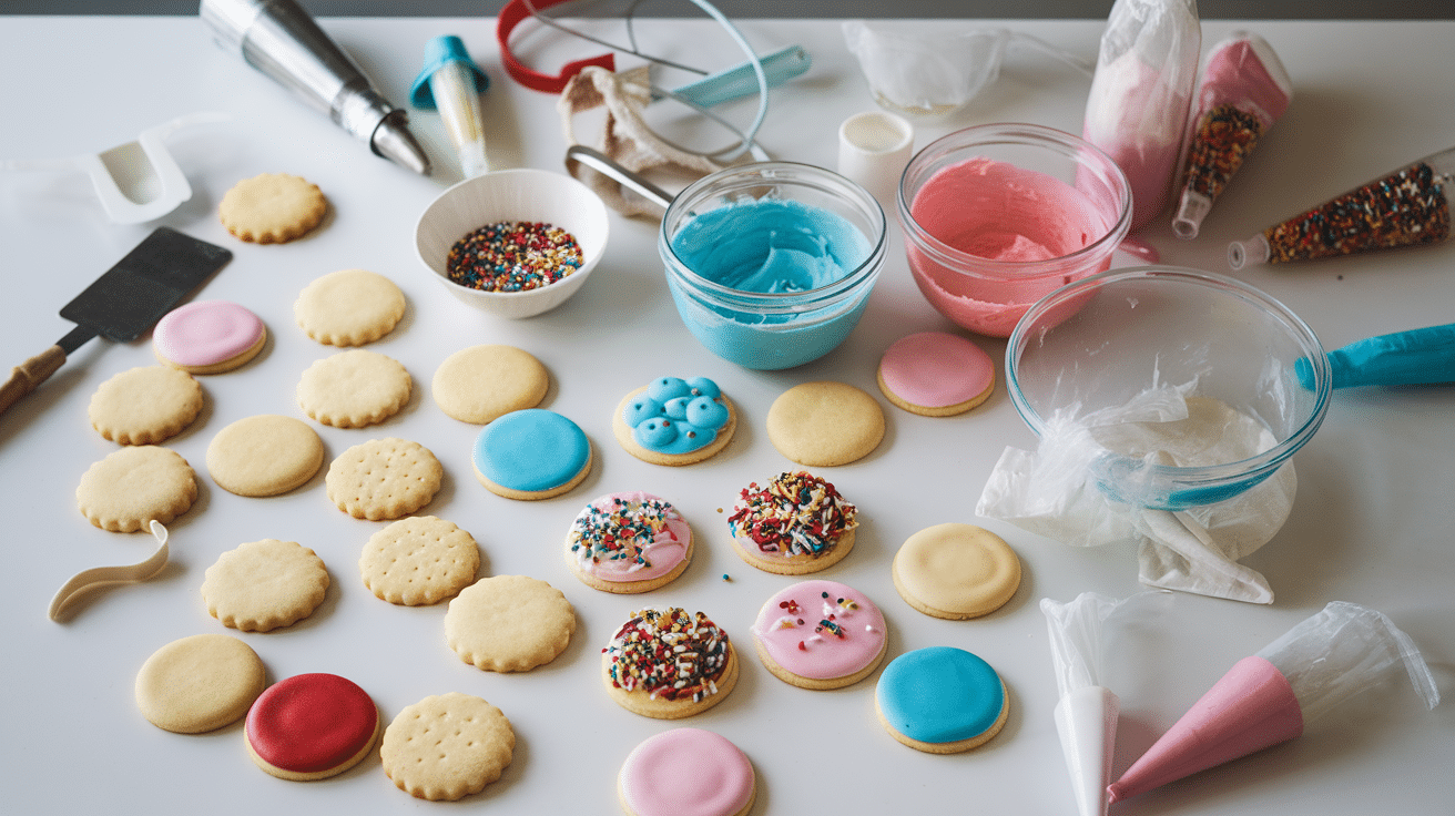 cookie decorating table