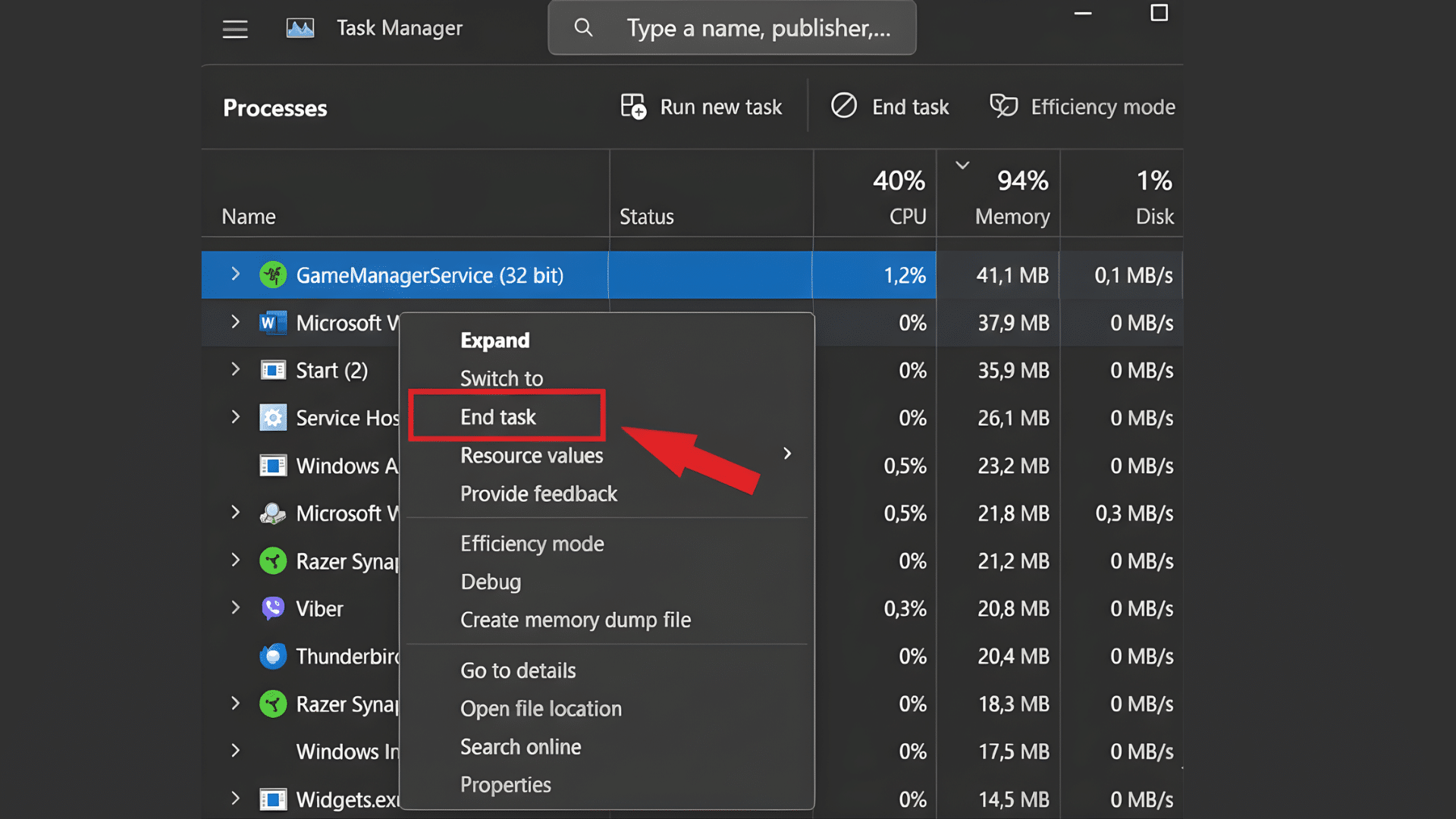 how to force quit on windows using keyboard shortcut