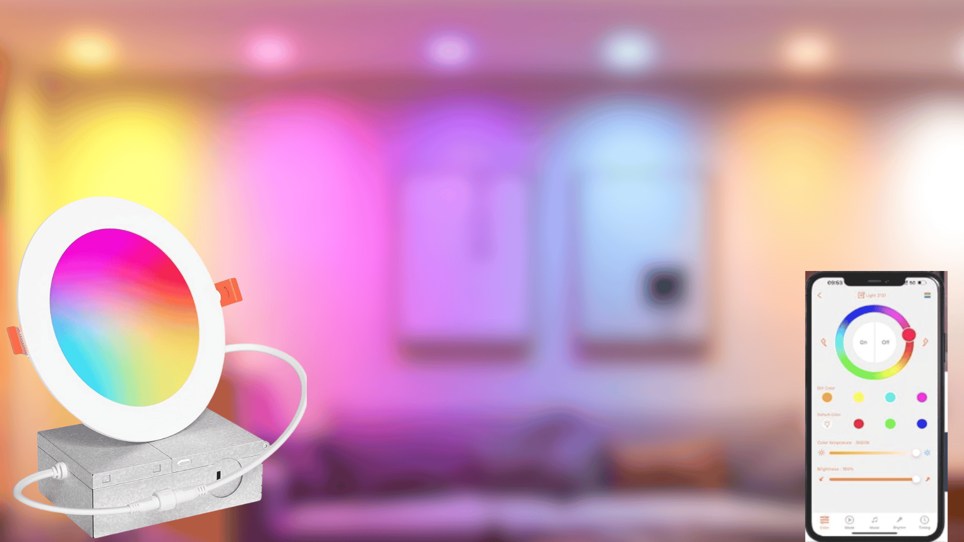 siksog smart recessed lighting RGBCW