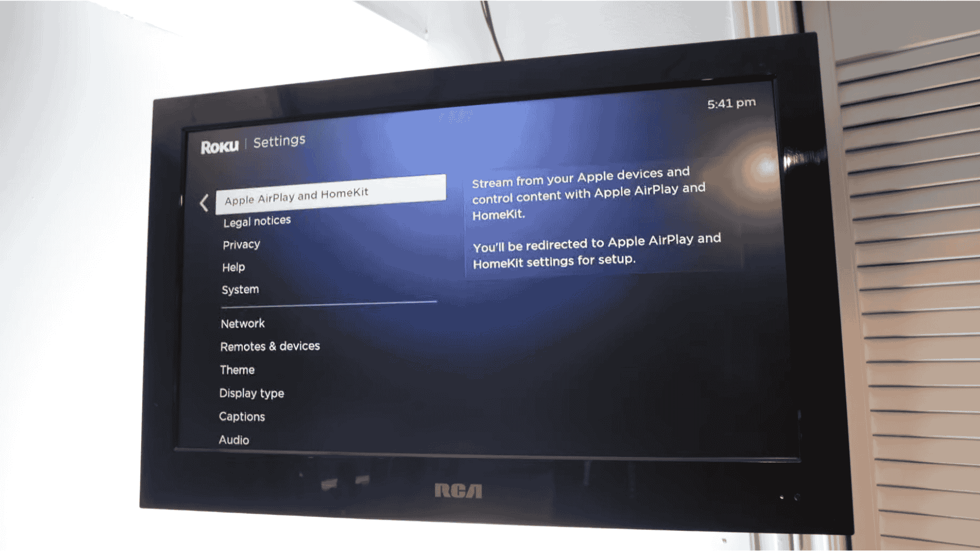 step 2 turn on airplay in roku settings
