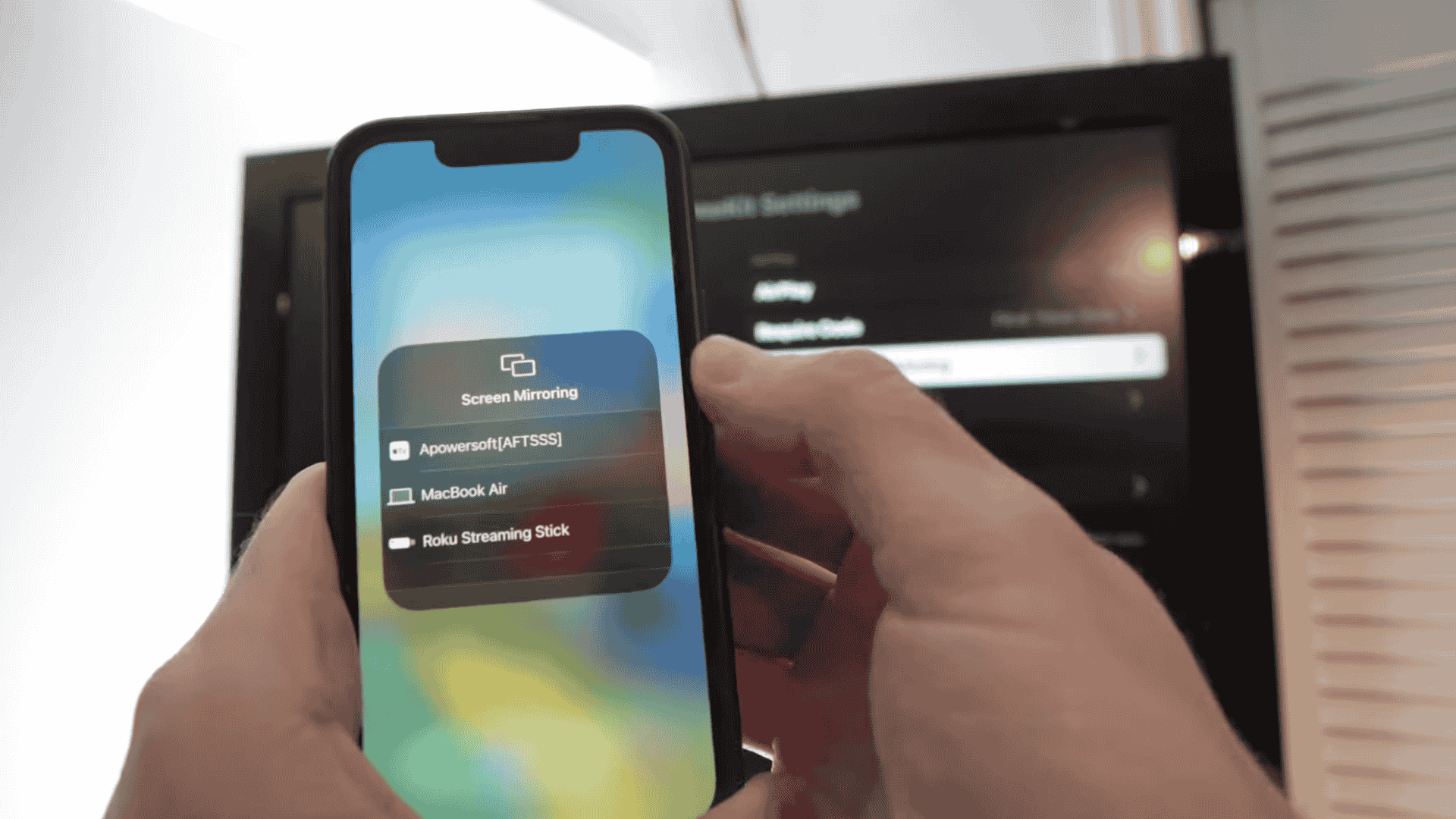 step 3 start screen mirroring from iphone