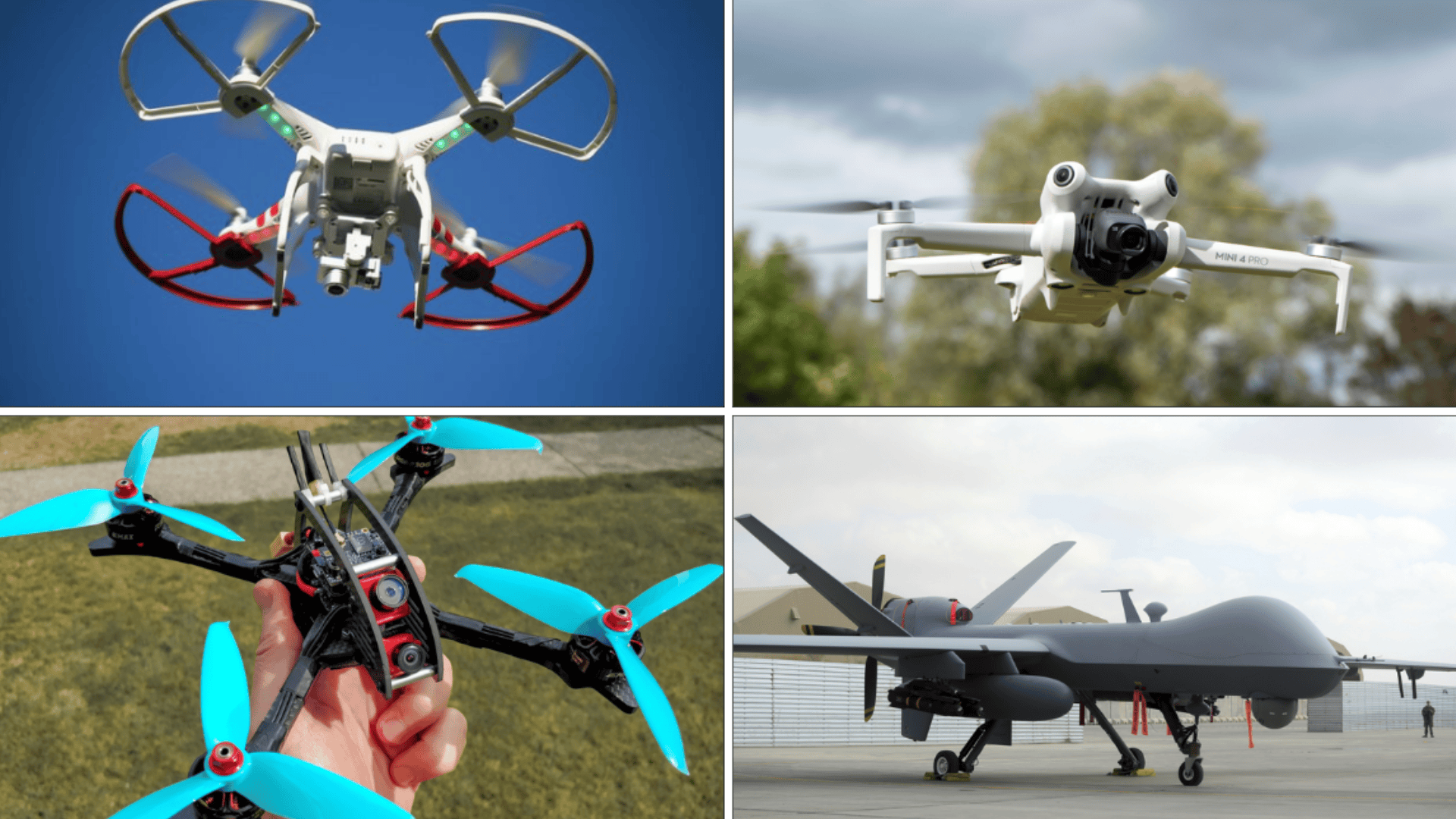 types of drones and how much they usually cost