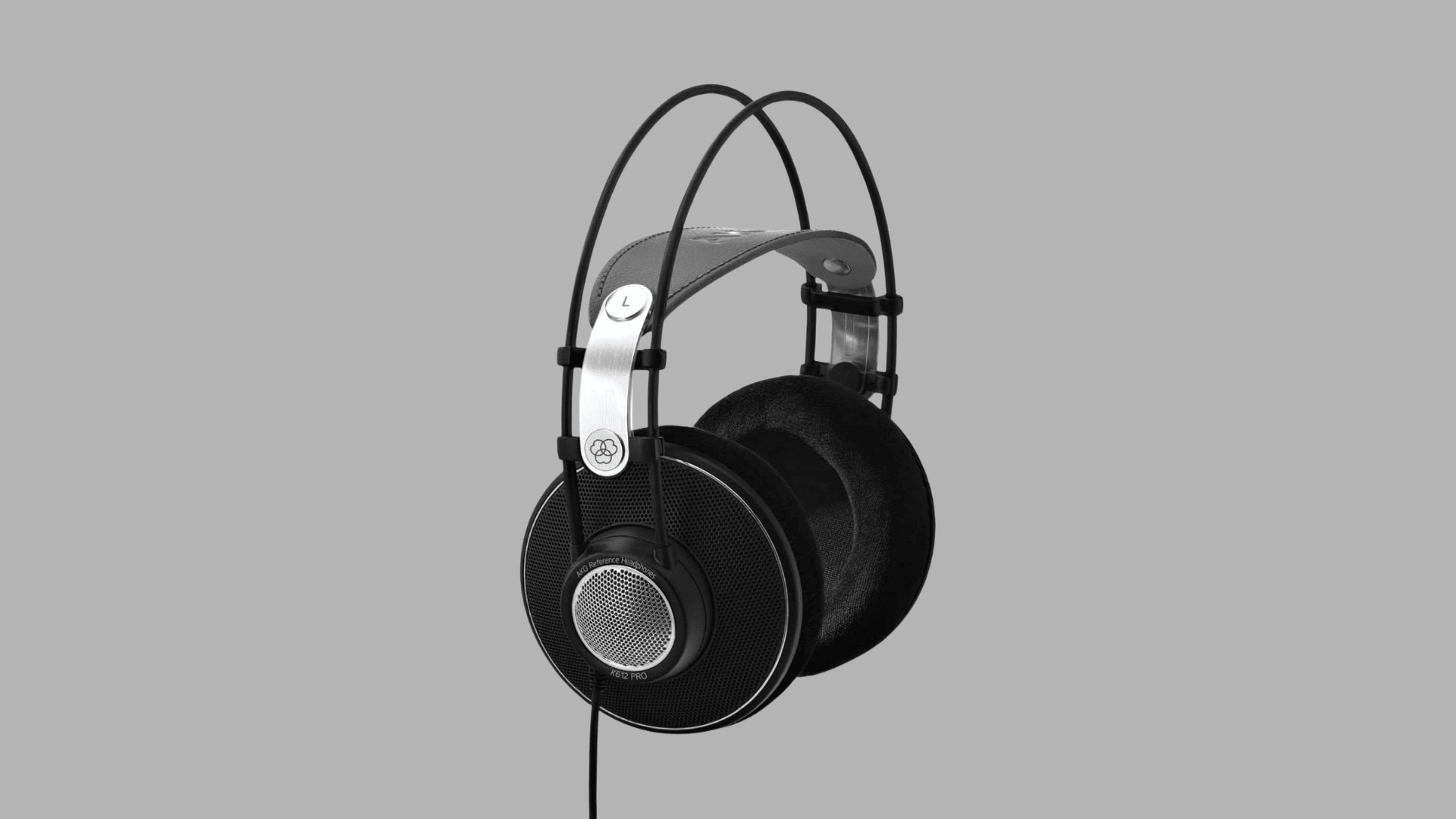 AKG K612 Pro open-back reference headphones with large drivers, mesh ear cups, leather headband, and balanced natural sound