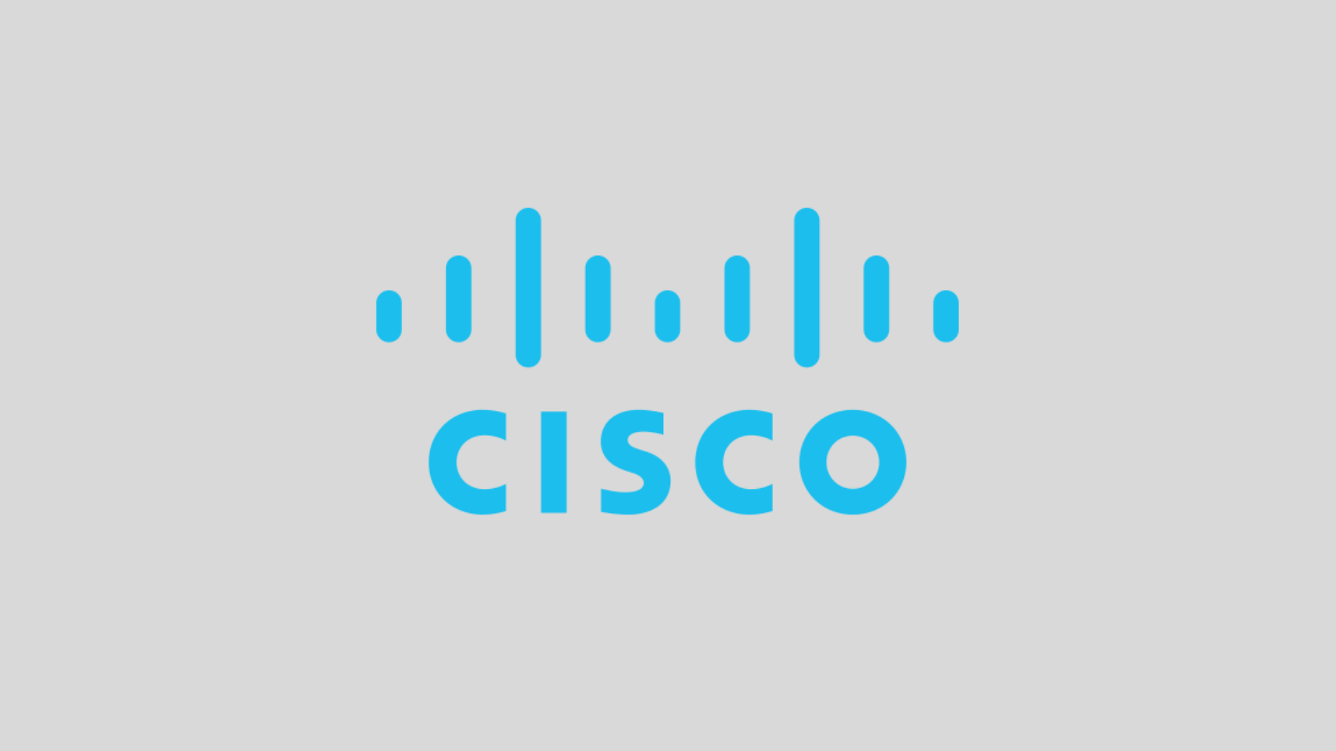 Cisco logo with blue signal bars representing enterprise networking, firewall, and cybersecurity solutions for monitoring