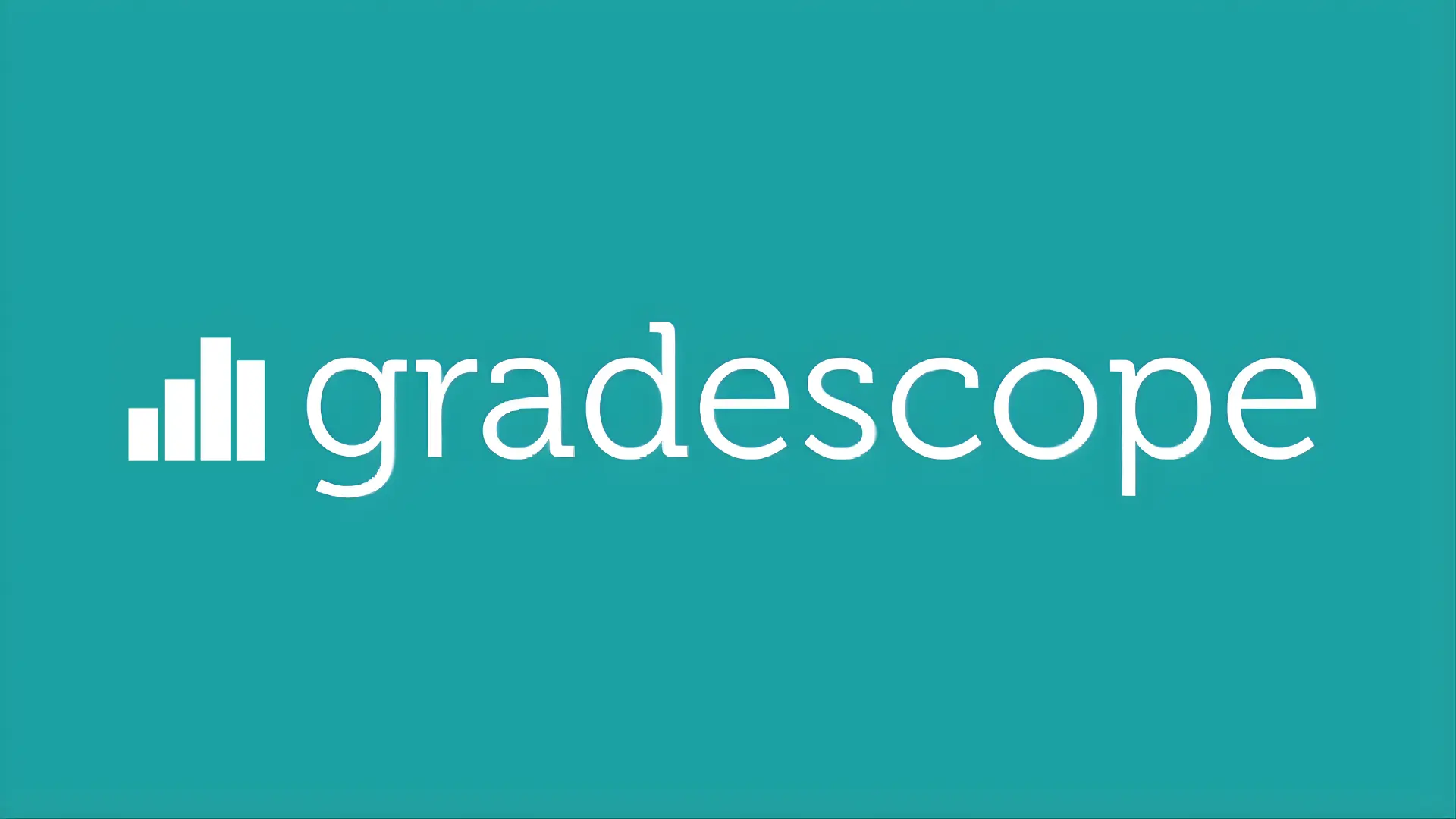Image showing Gradescope logo with teal background