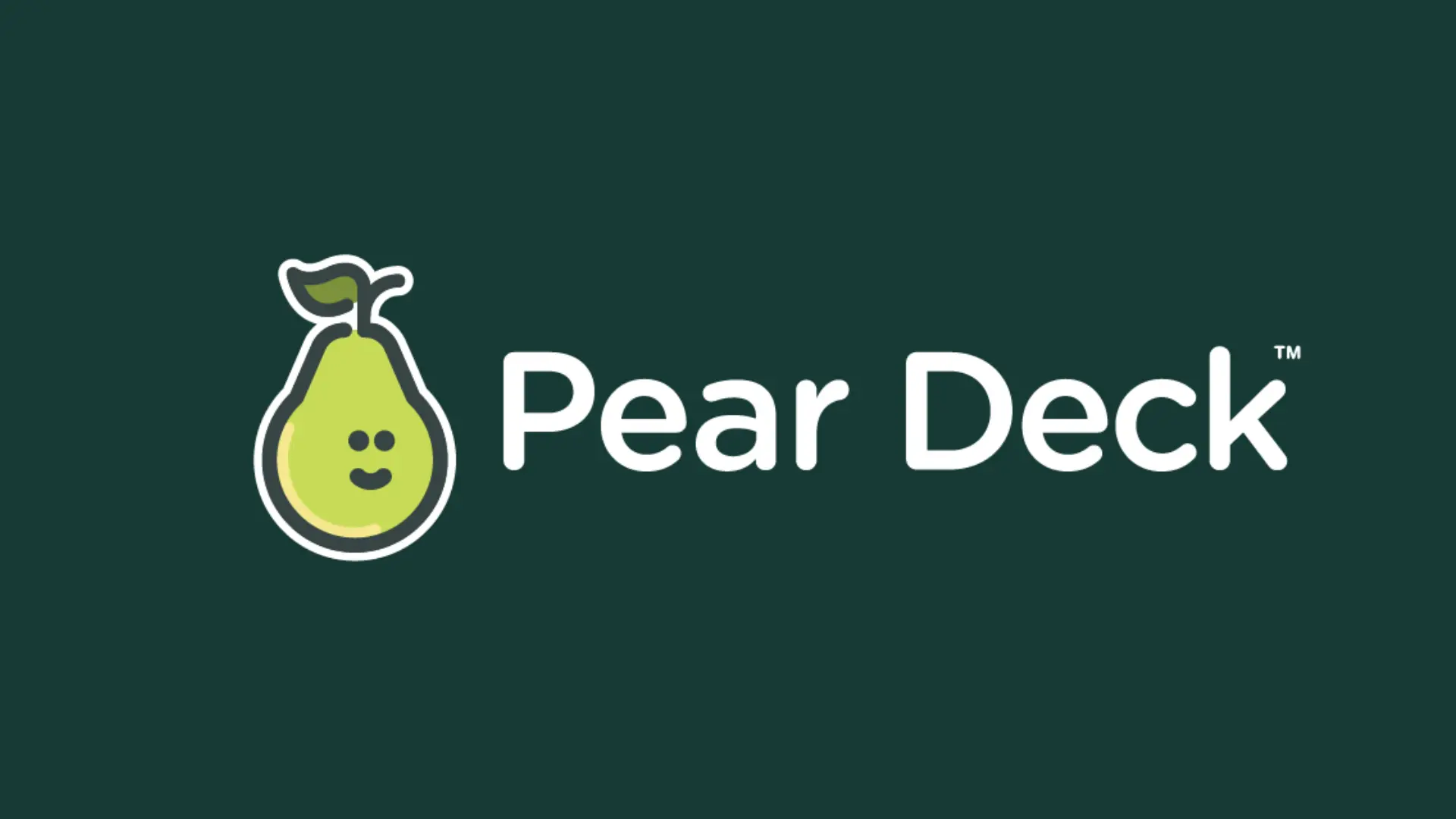 Image showing Pear Deck logo with dark green background