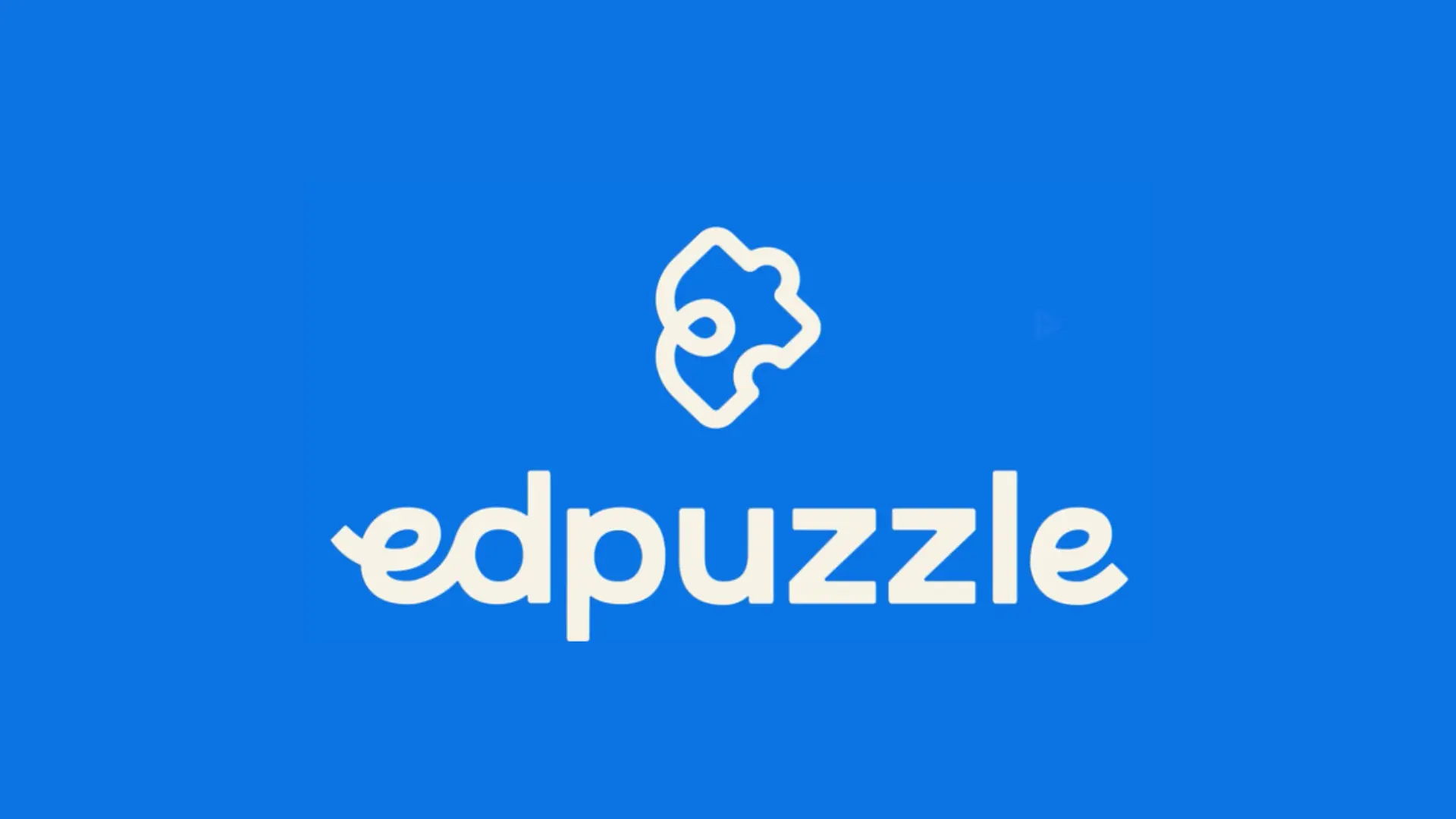 Image showing edpuzzle logo with bright blue background