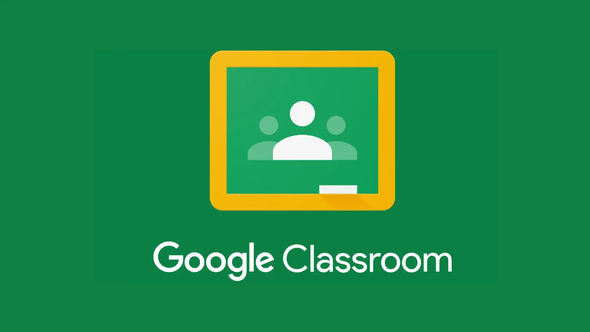Image showing google classroom logo on green background