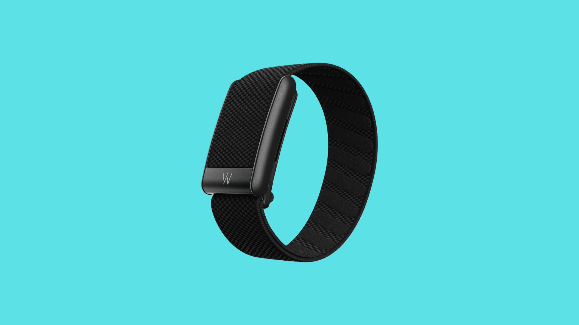 WHOOP fitness band with black woven strap and screenless tracker designed for sleep, recovery, and strain tracking