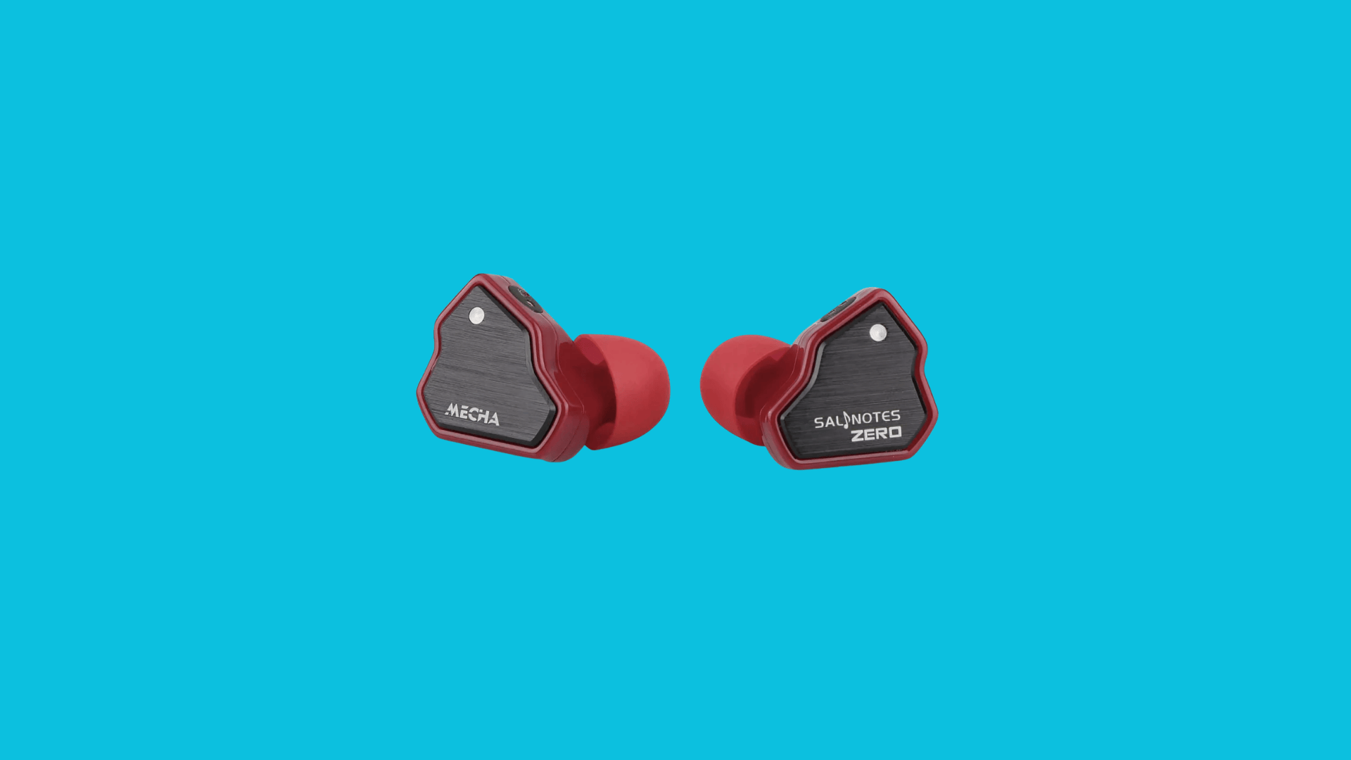 7Hz Salnotes Zero in-ear monitors with red shell design and detachable cable connectors for clear and balanced audio