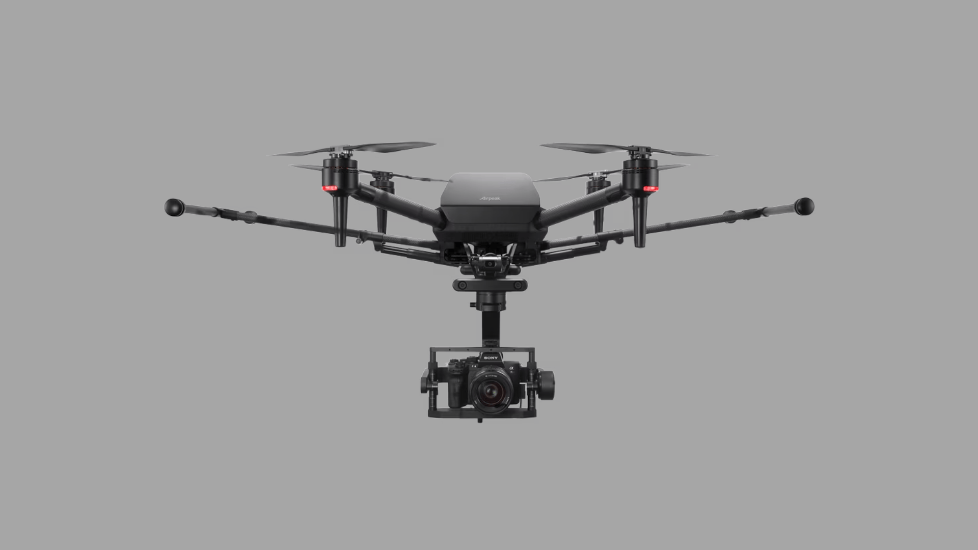 Sony Airpeak S1 drone with professional camera mount for high-end aerial photography and cinema production