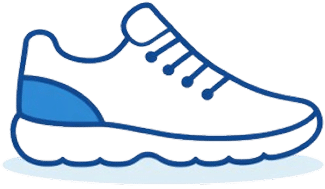 Wear comfortable clothes & Cushioned shoes