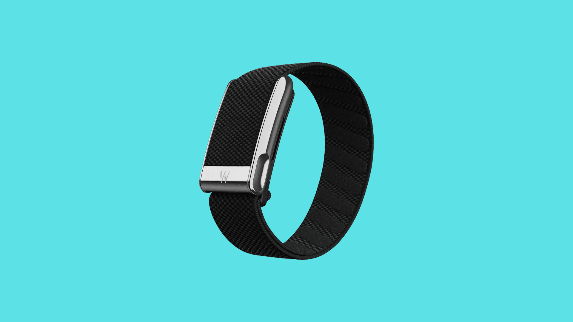 Whoop fitness band with black strap showing slim design and sensor module for continuous health and recovery tracking