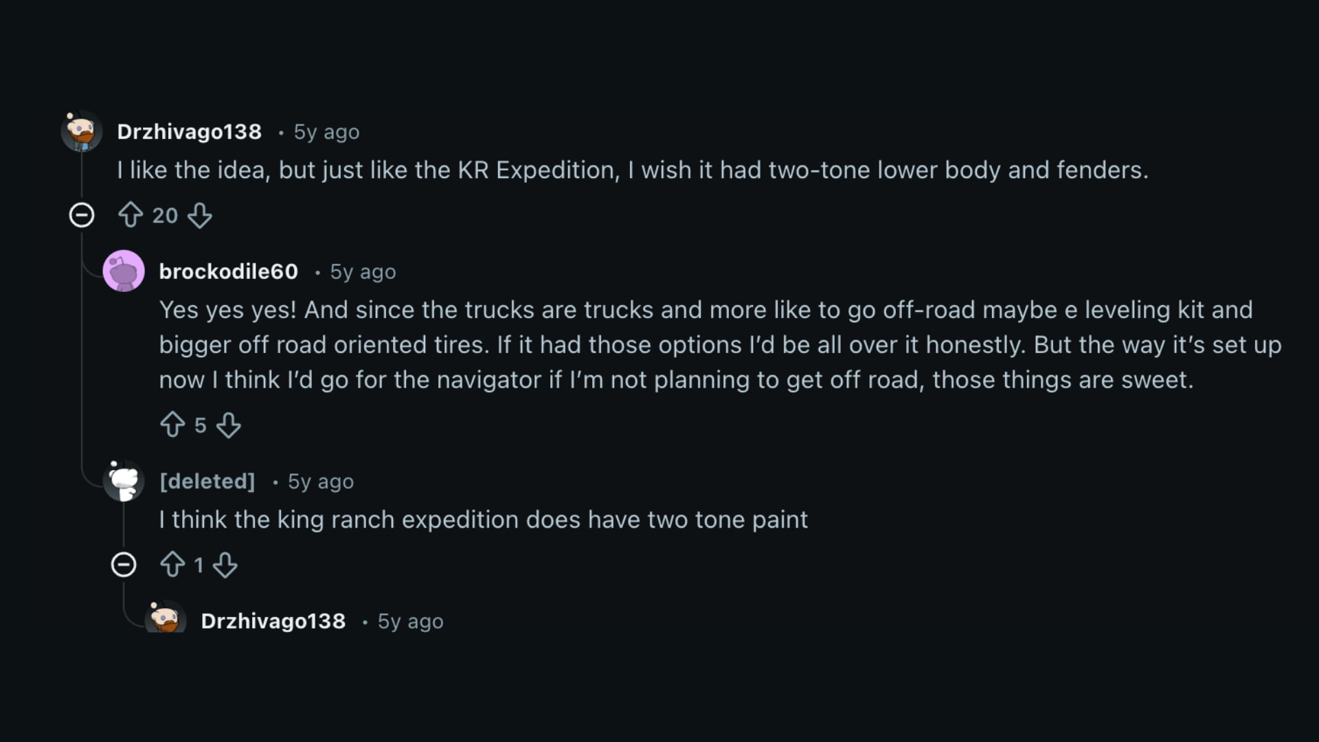 reddit section showing discussion about Ford King Ranch