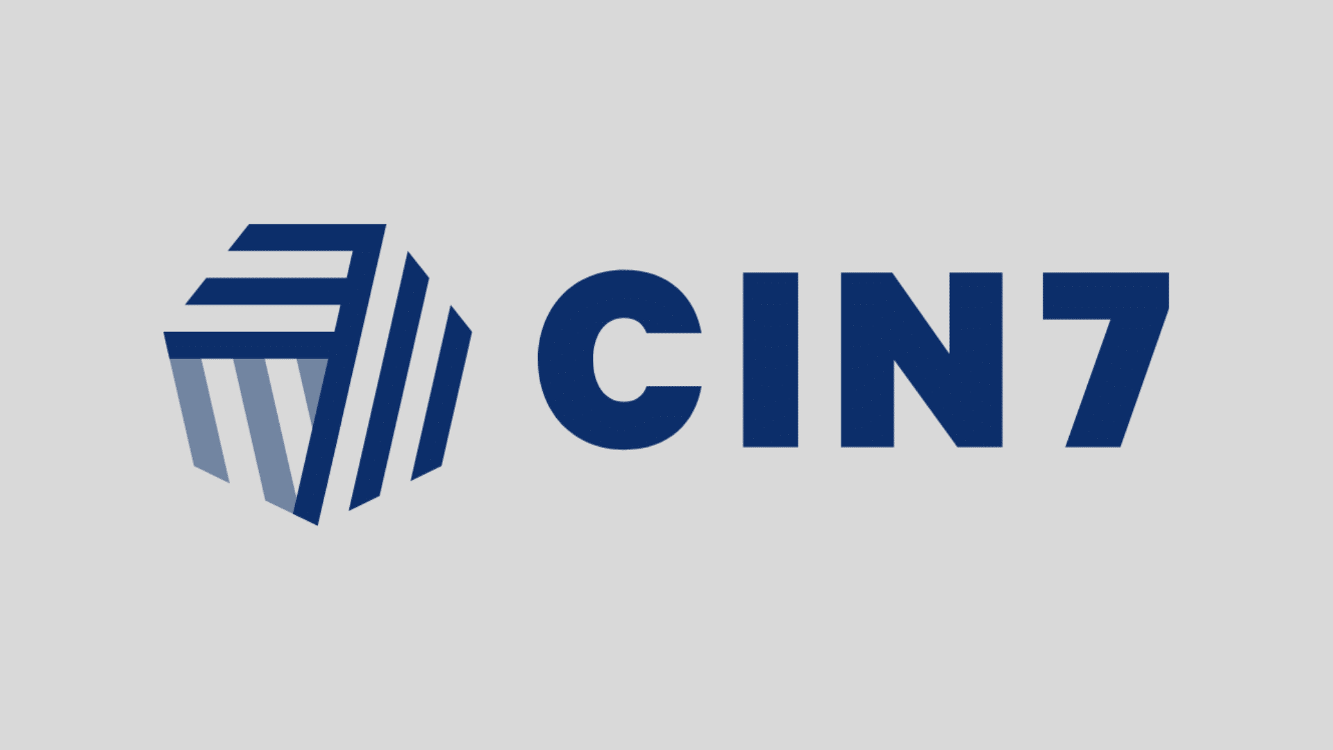 CIN7 logo in dark blue, featuring a stylized cube icon with bold letters spelling CIN7 next to it
