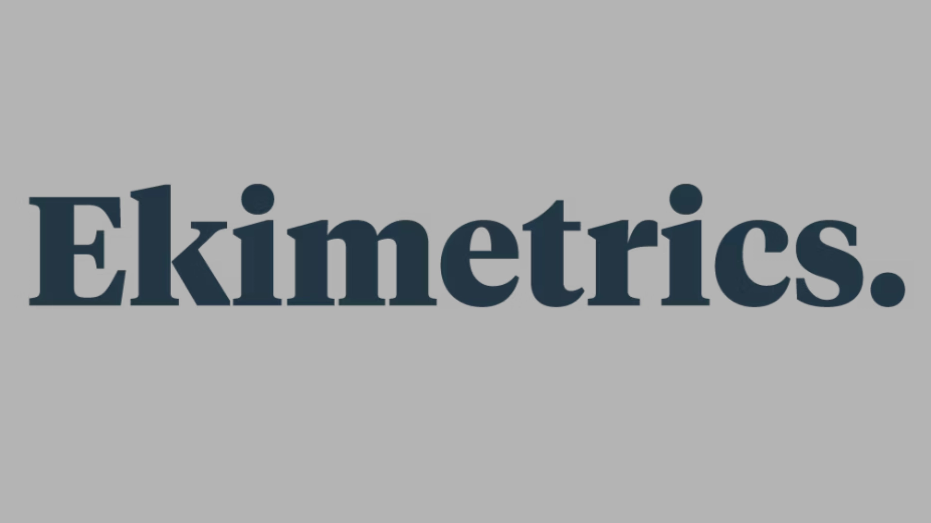 Elimetrics logo in dark blue serif text with period on transparent background.
