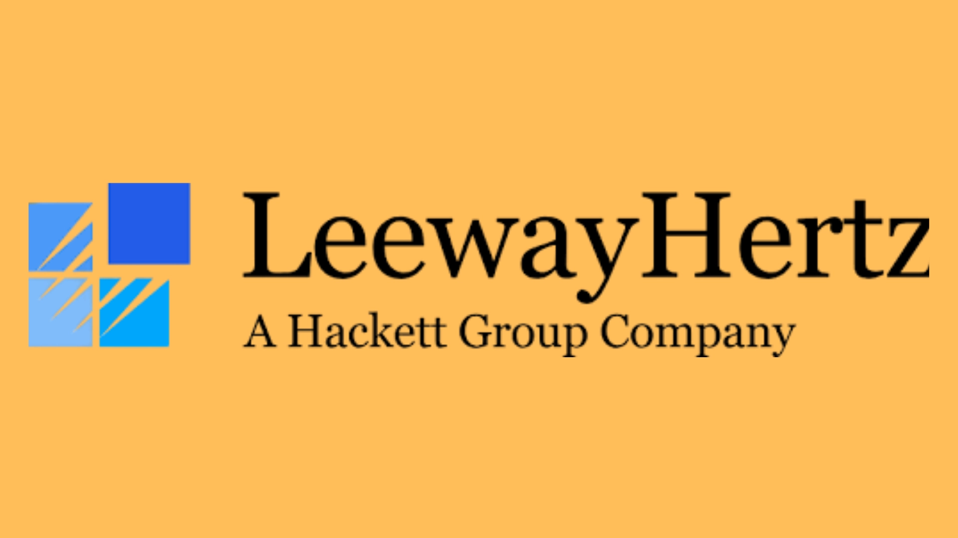 LeewayHertz logo on a mustard background with company tagline beneath the brand name