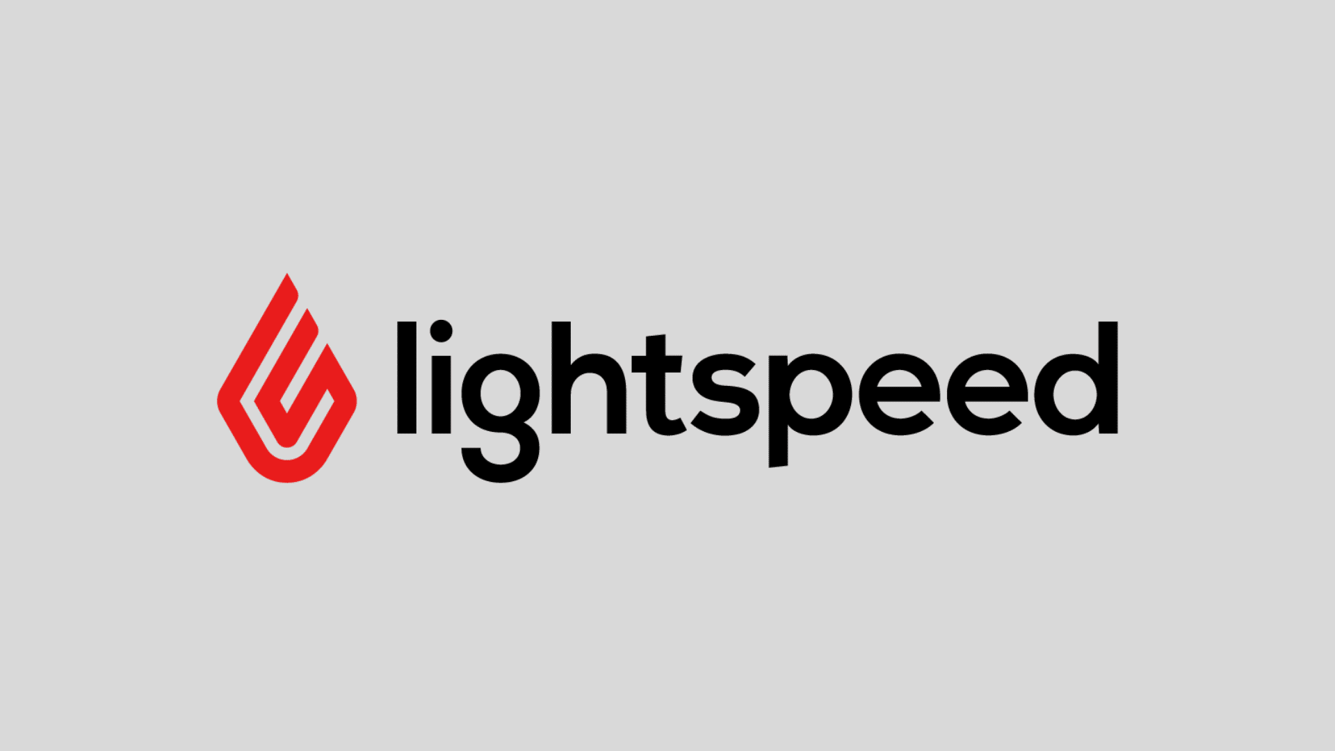 Lightspeed logo with a red geometric icon next to black text reading Lightspeed on a grey background