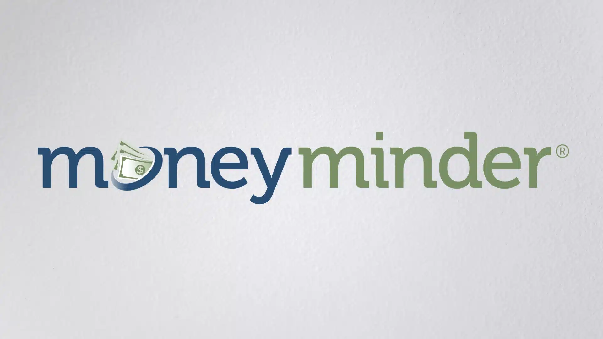 MoneyMinder accounting software logo with blue and green text