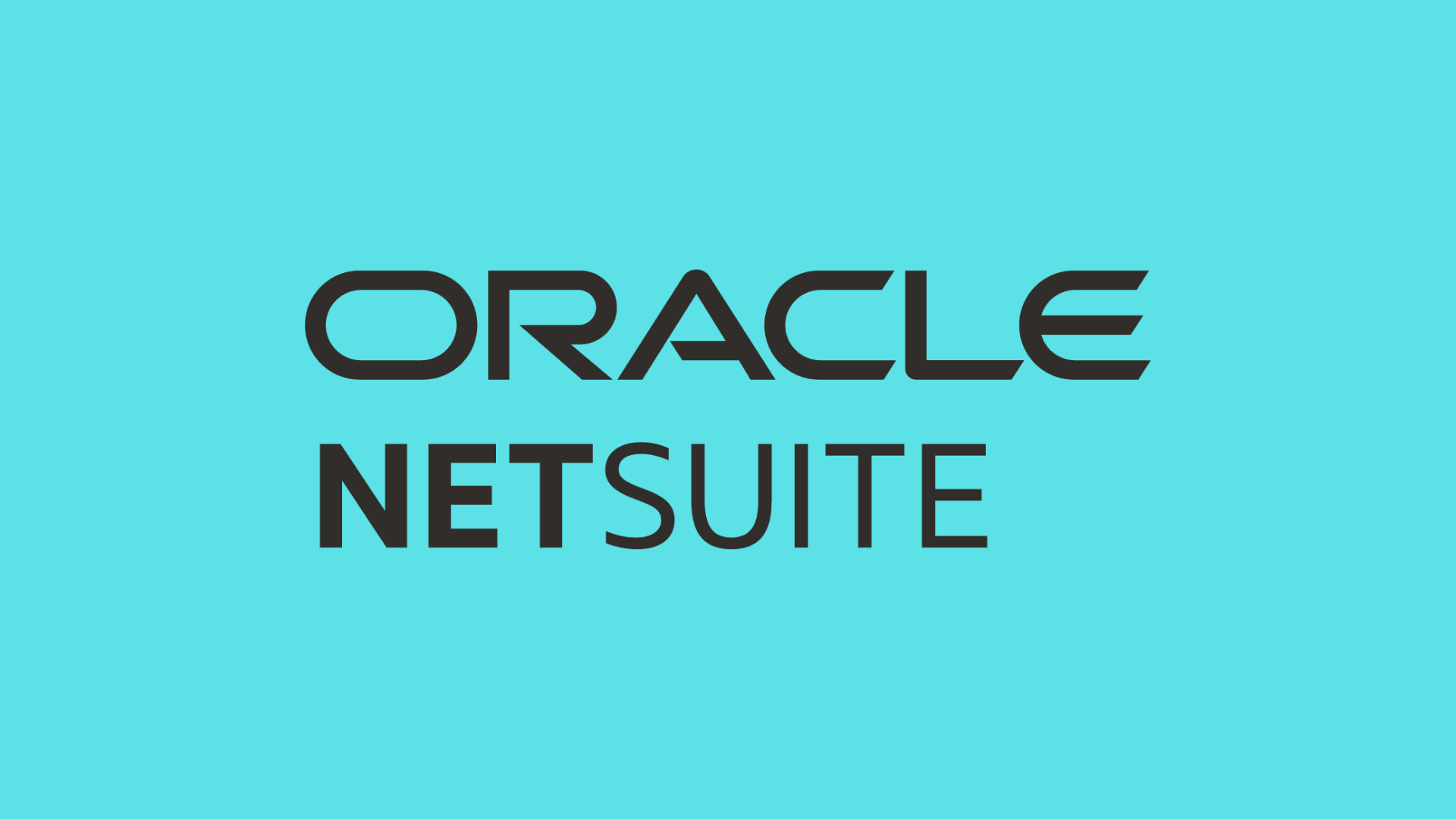 Oracle NetSuite logo in black, showing bold text reading Oracle above NetSuite on a blue background
