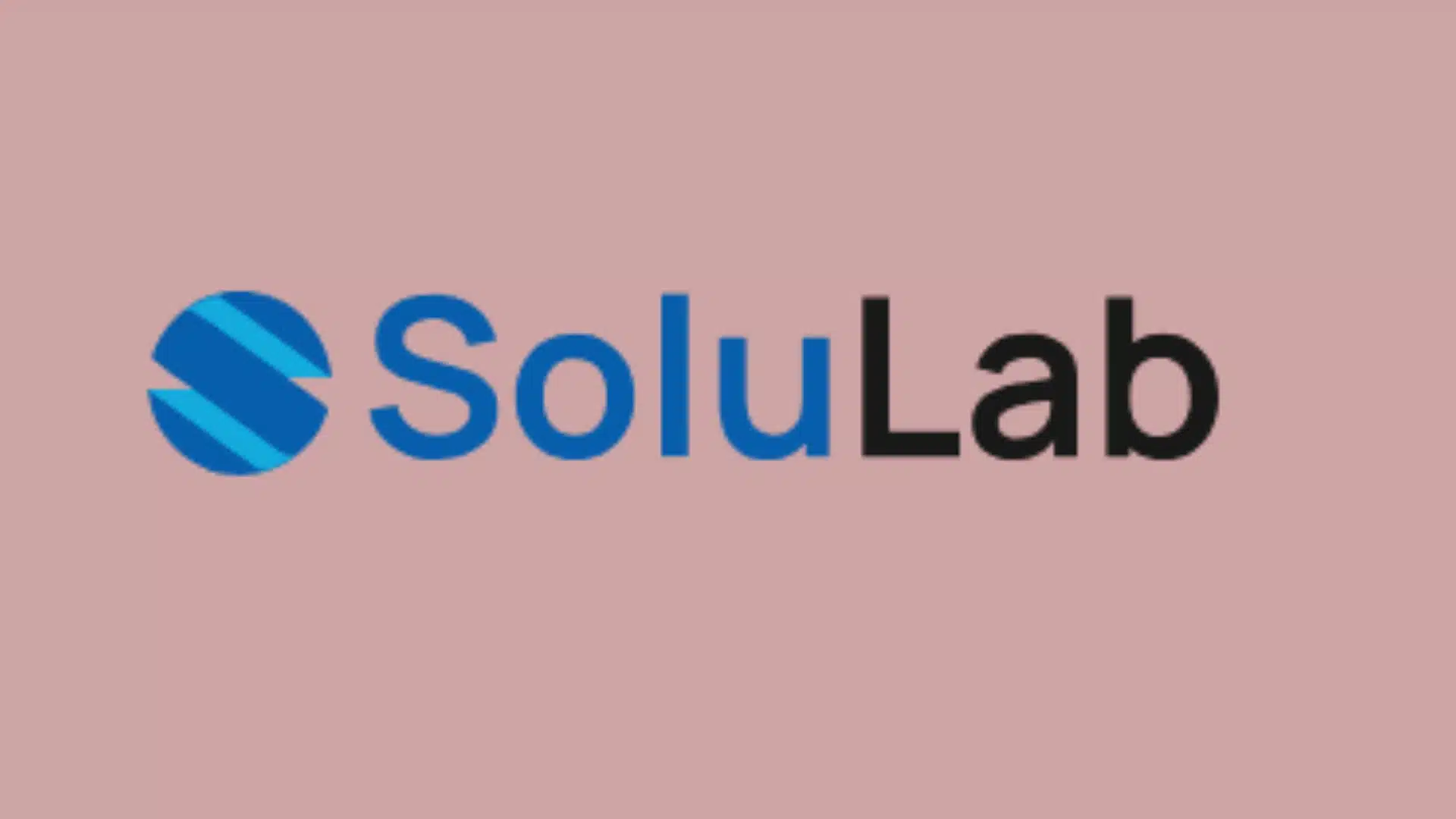 SoluLab logo with blue circular icon and mixed blue-black text on light background