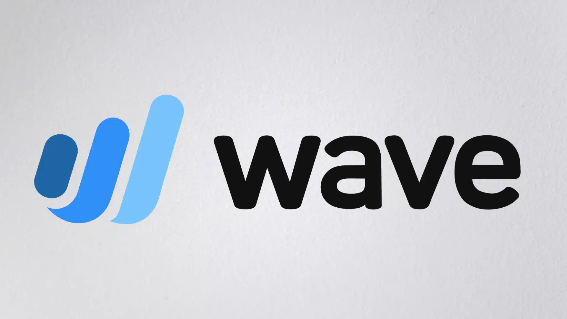 Wave accounting software logo with blue icon and black text