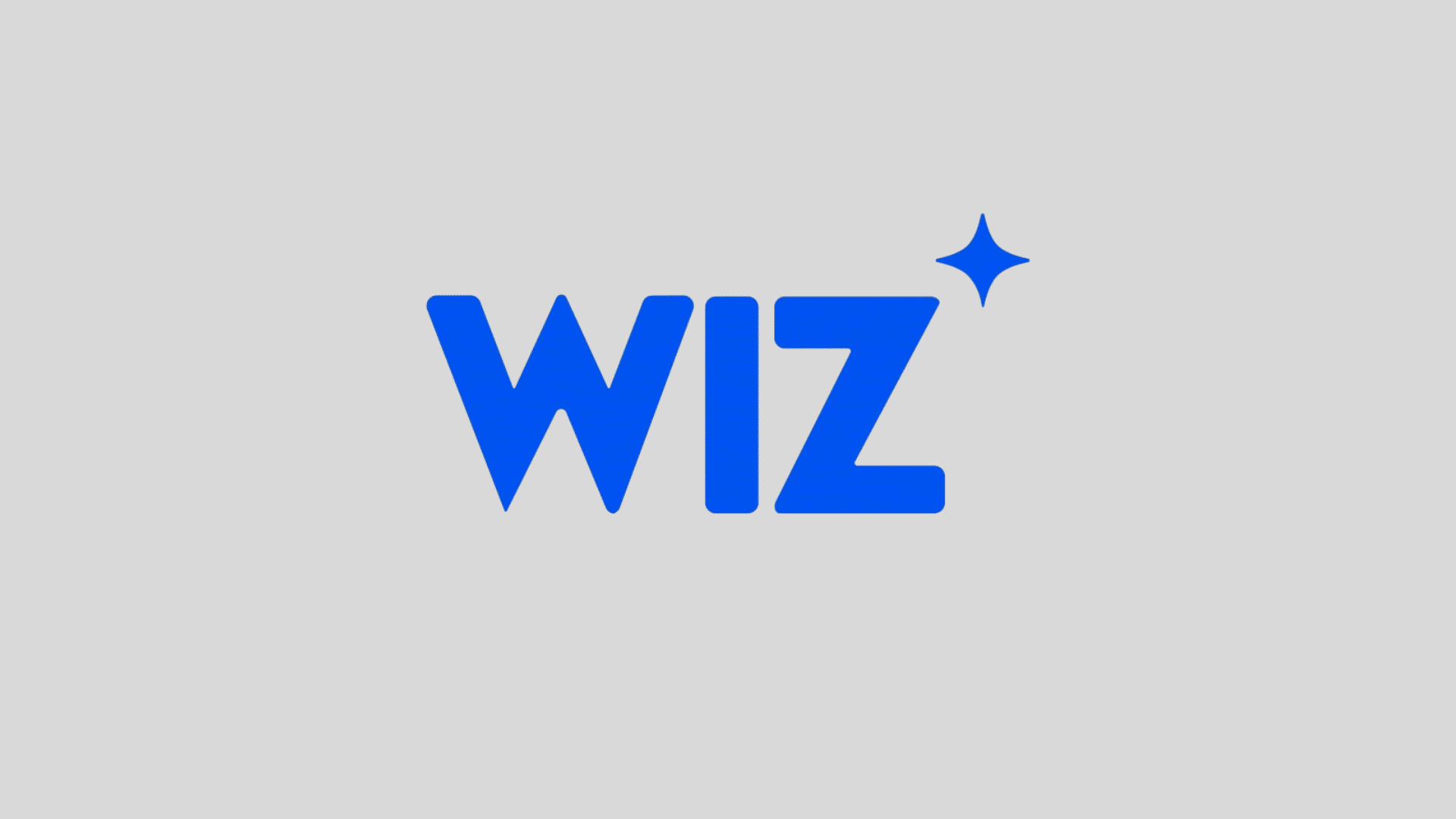 Wiz logo in blue letters with a small star icon on the top right representing cloud security platform