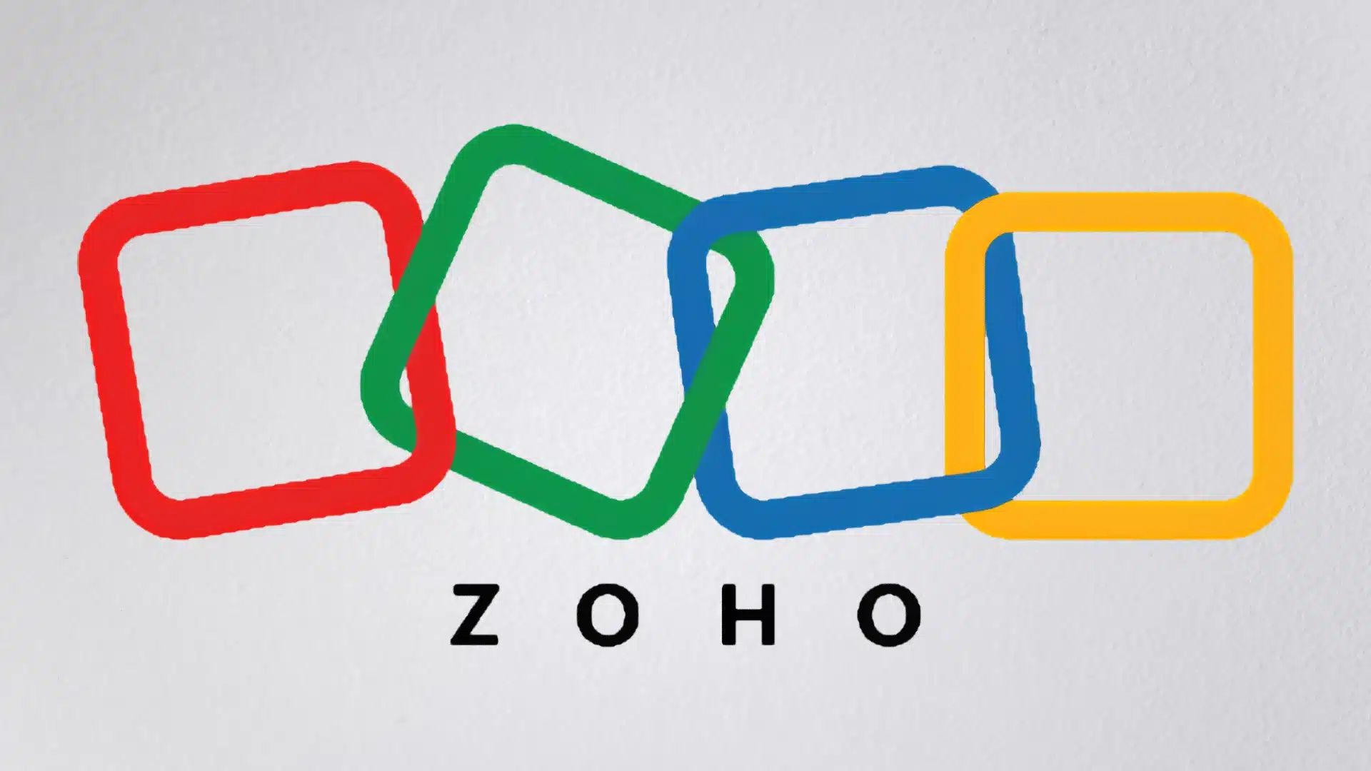Zoho colorful linked square logo, accounting software brand