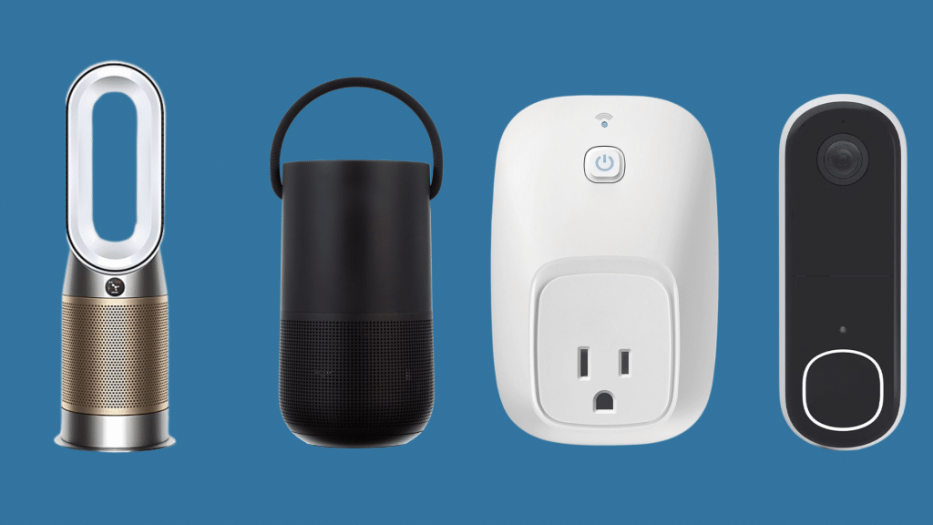 collage of different compatible homekit devices for your home