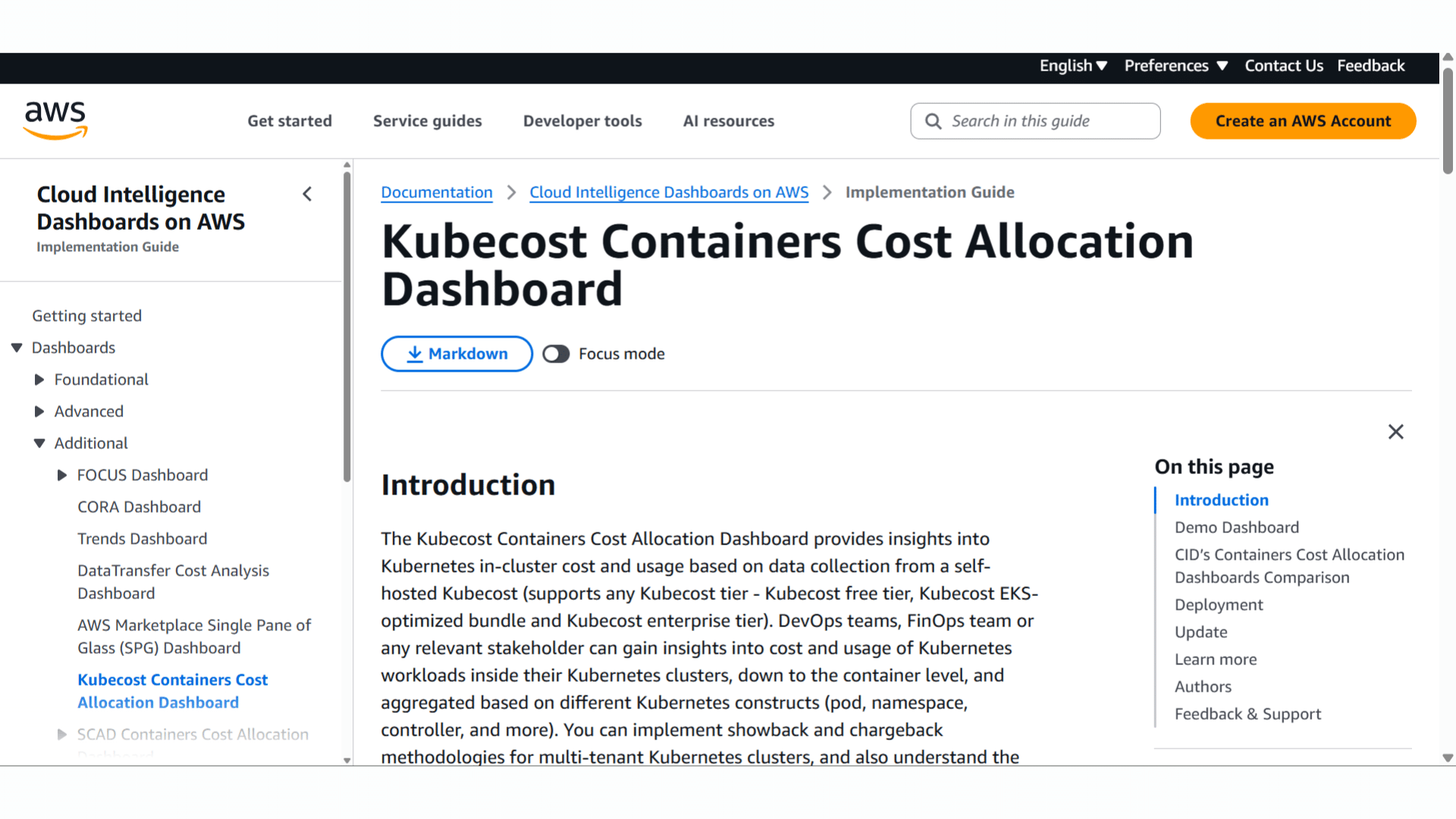 Kubecost interface displaying Kubernetes cluster cost allocation and resource usage.